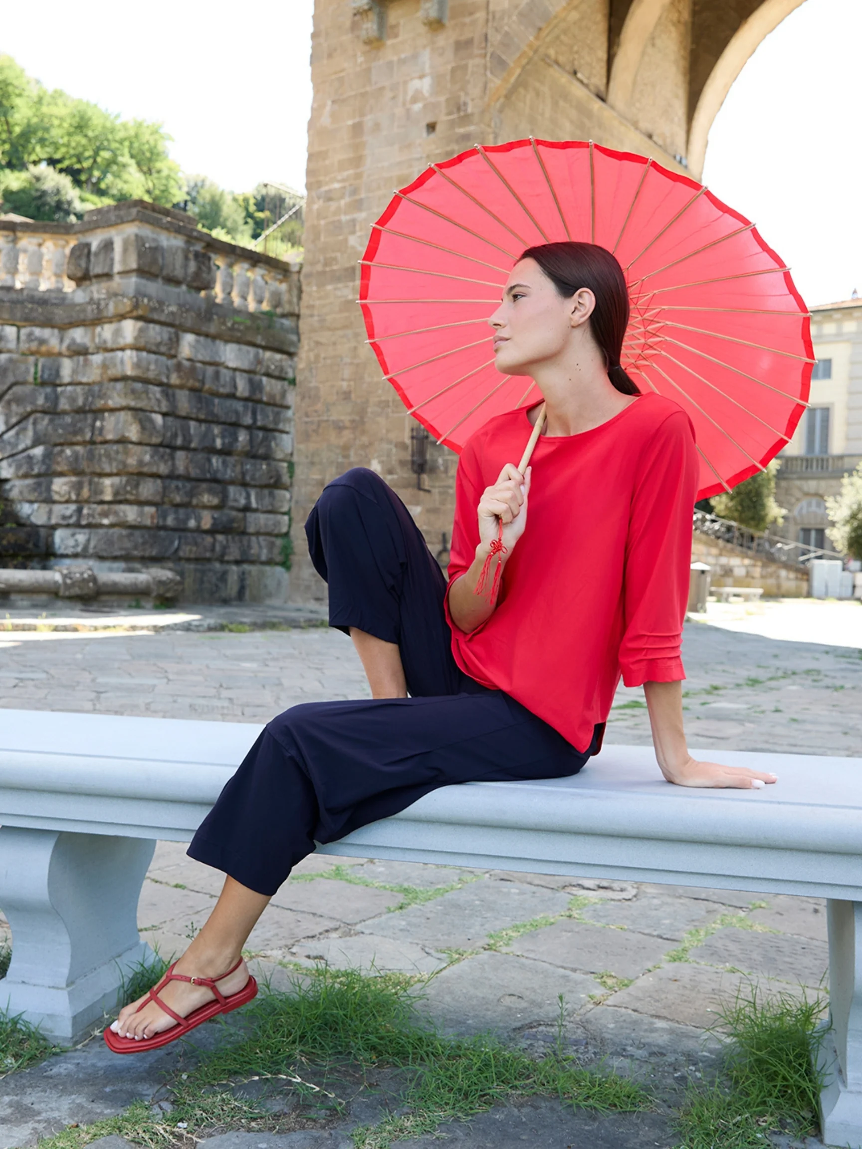 Elsa Top in Rouge