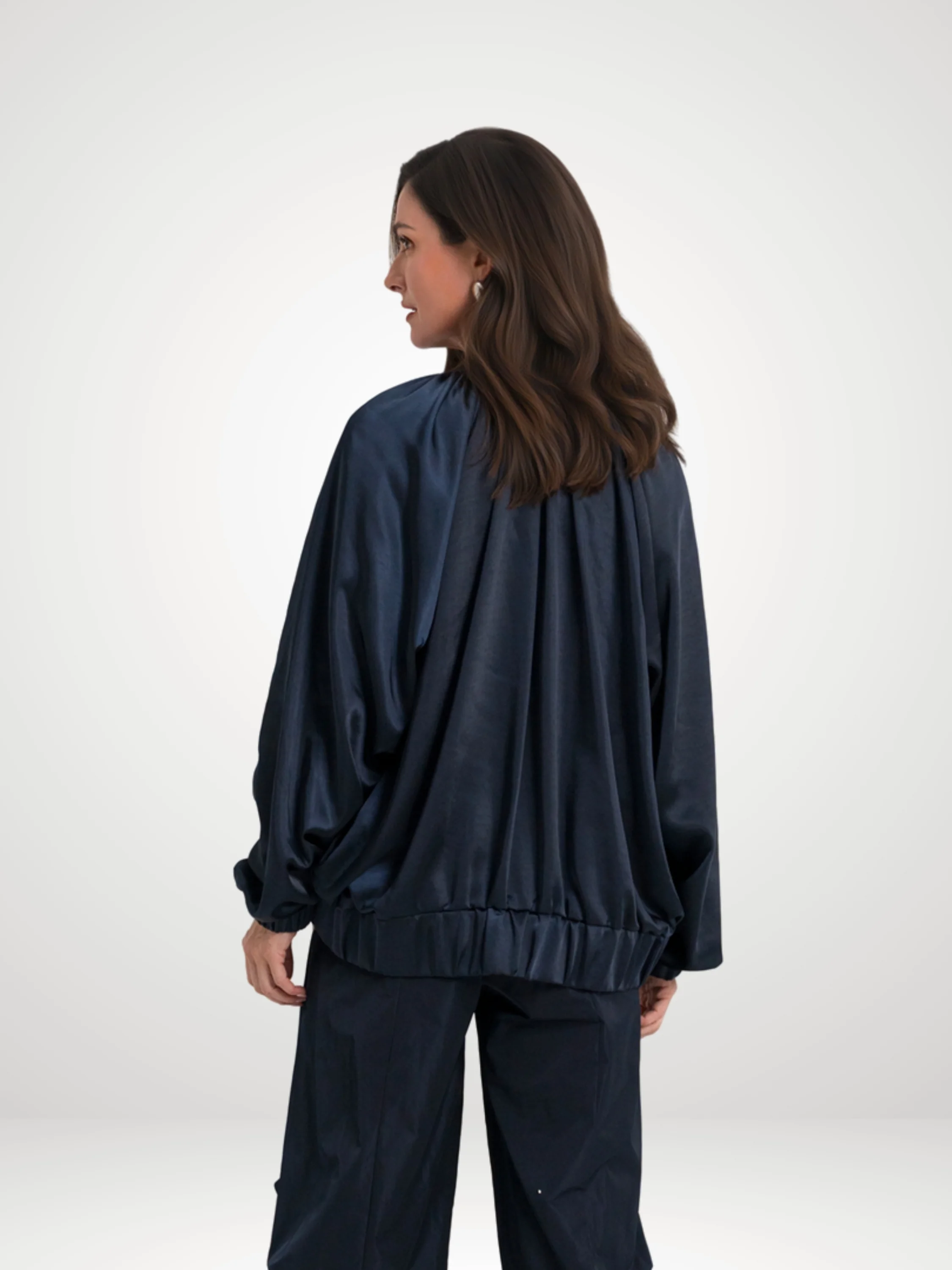 Evening Bomber Jacket in Midnight