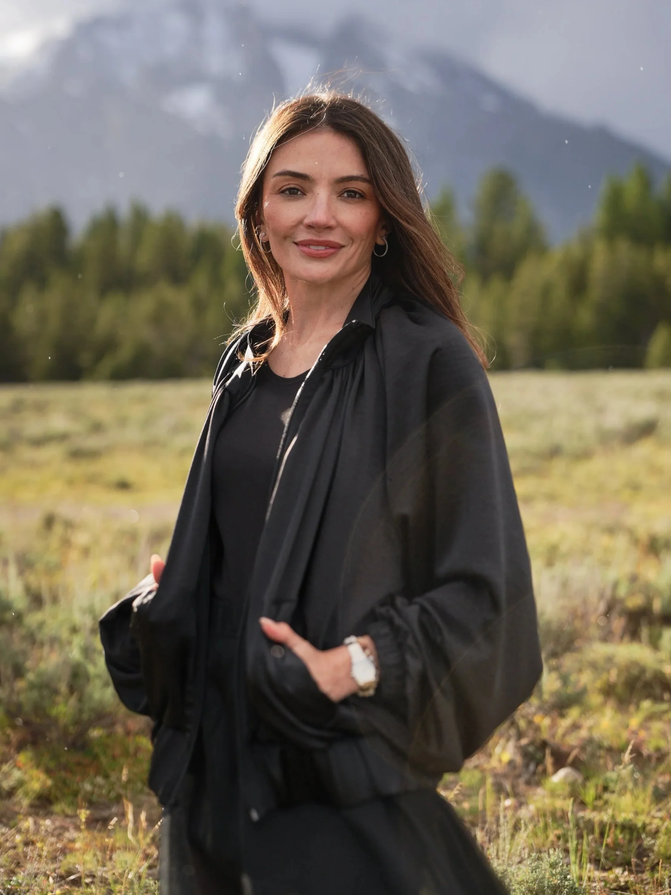 Evening Bomber Jacket in Black