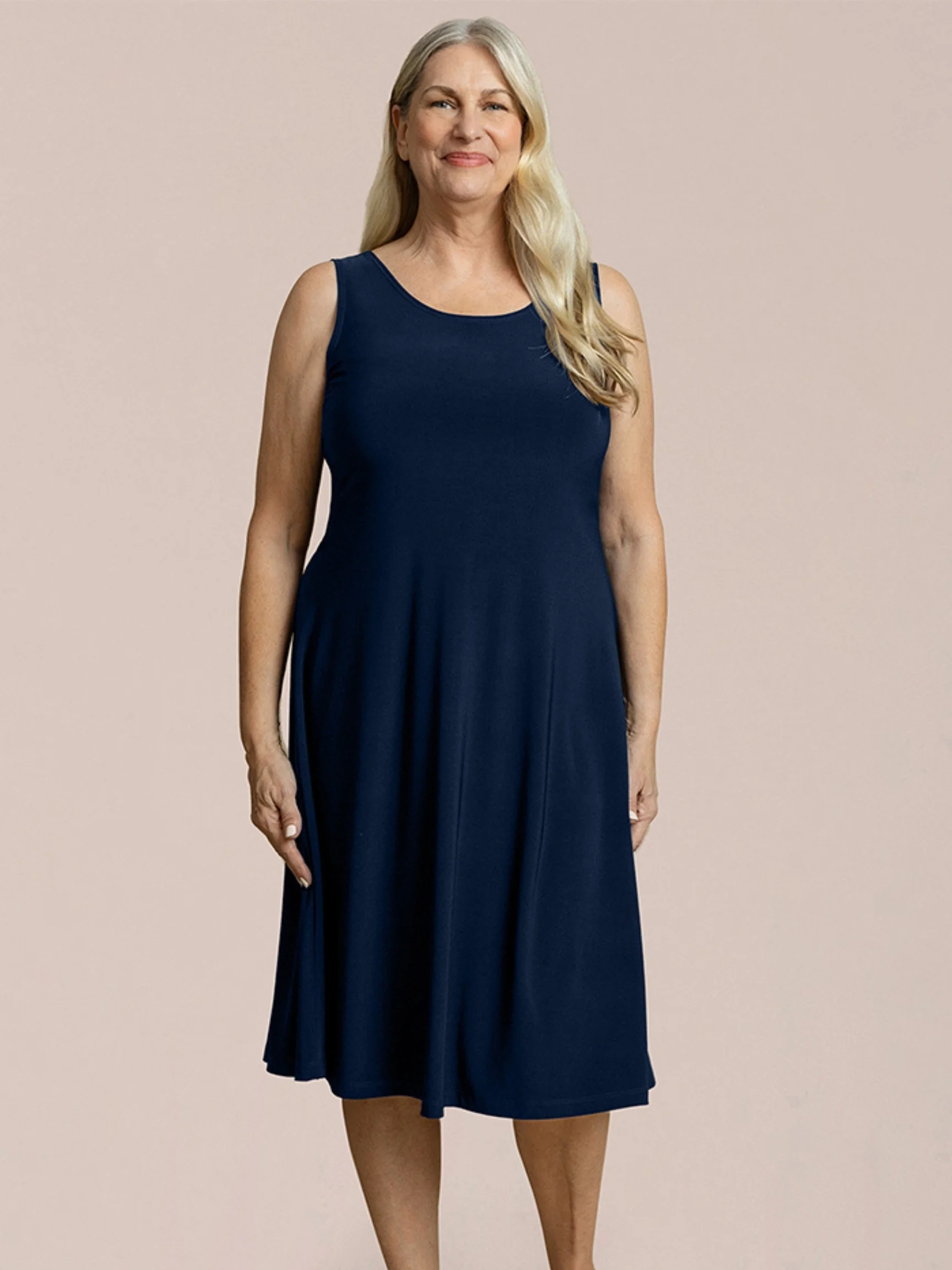 Everyday Tank Dress in Navy