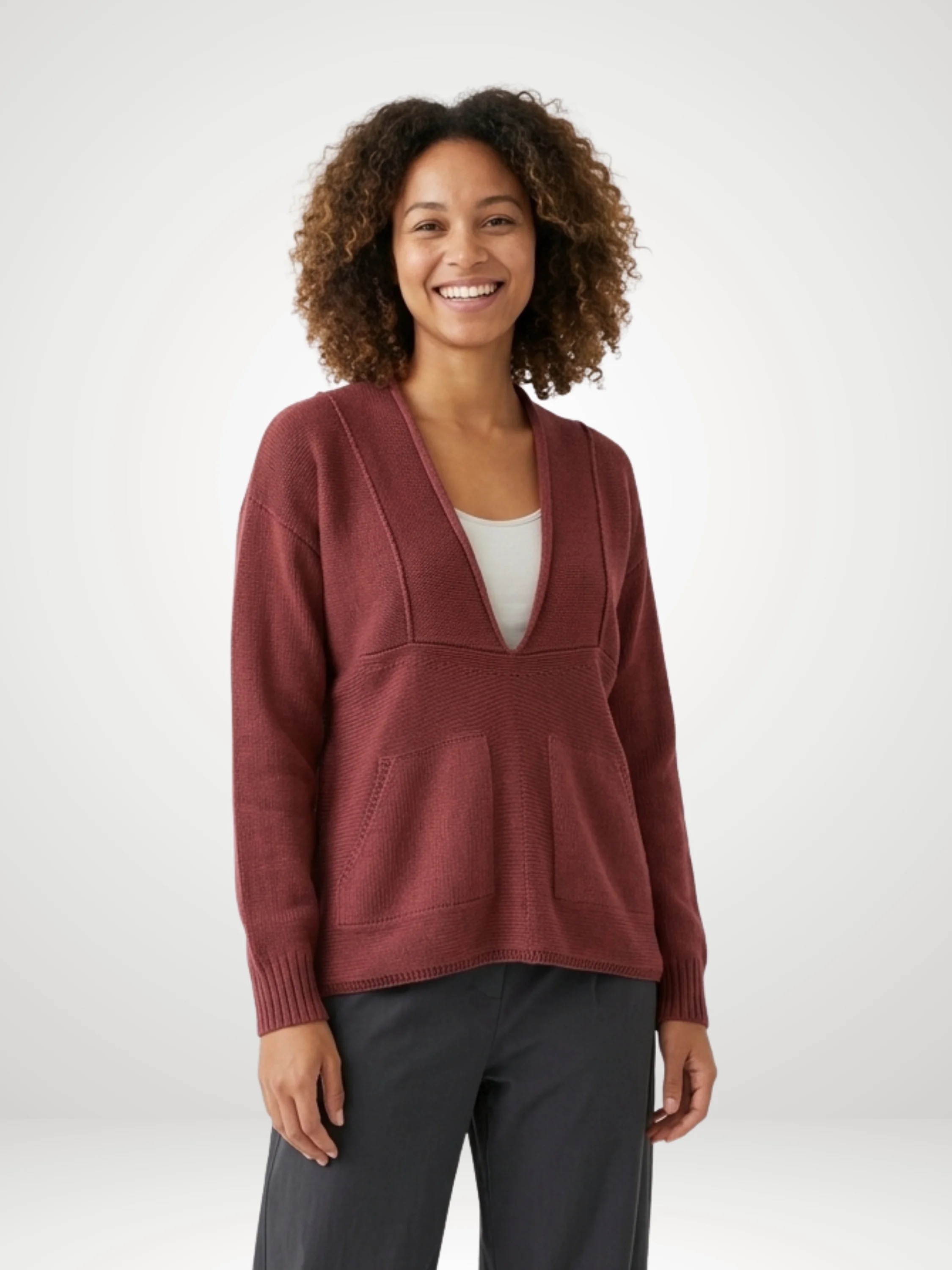 Faux Cardi in Henna