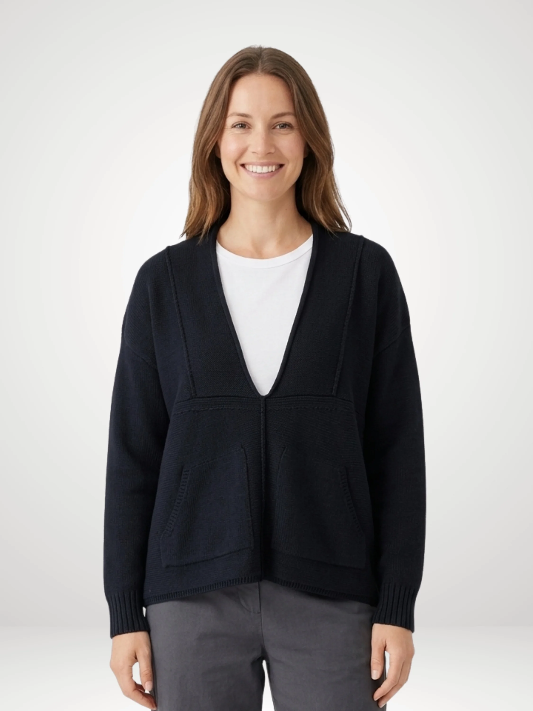 Faux Cardi in Black