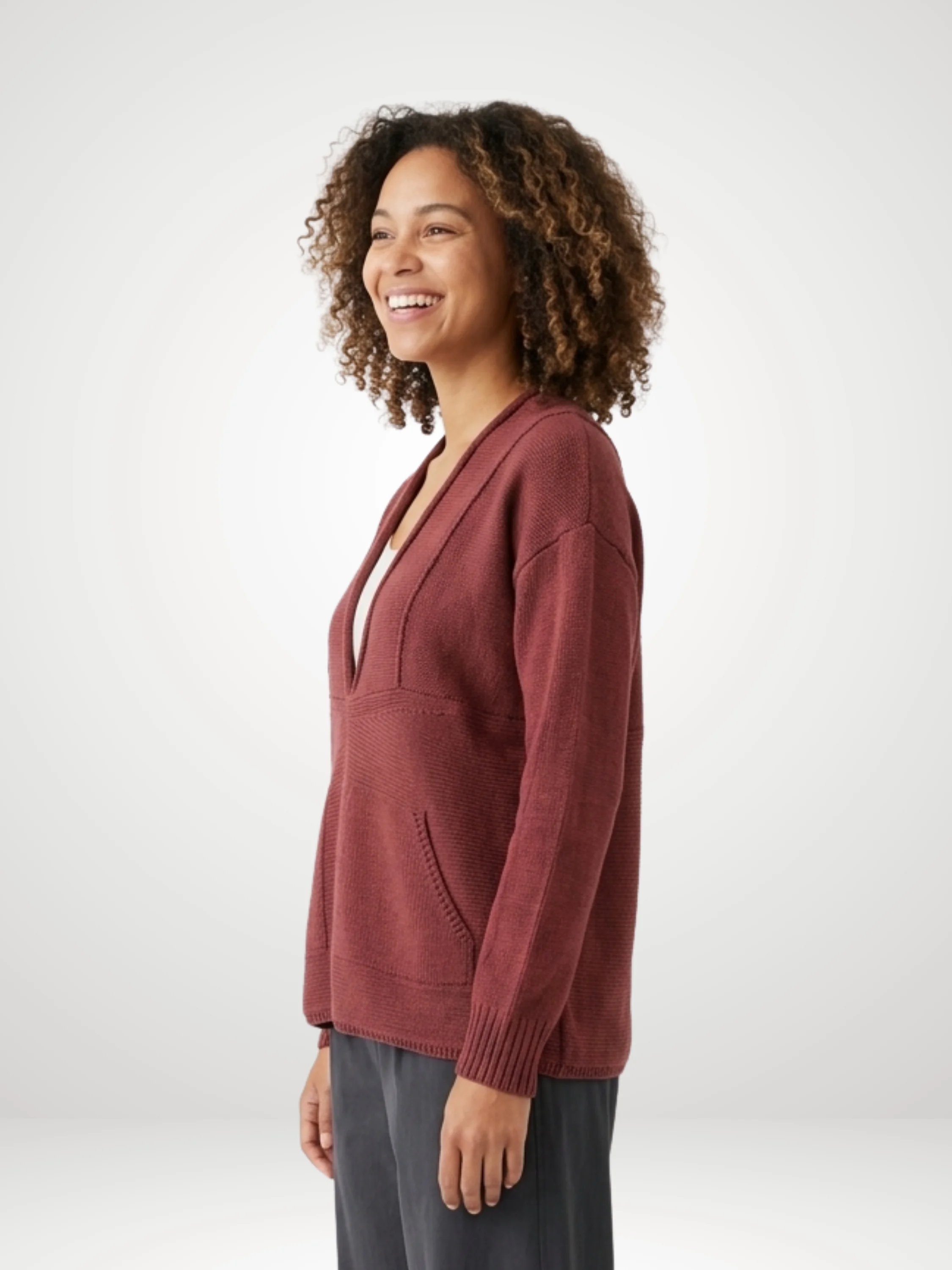 Faux Cardi in Henna