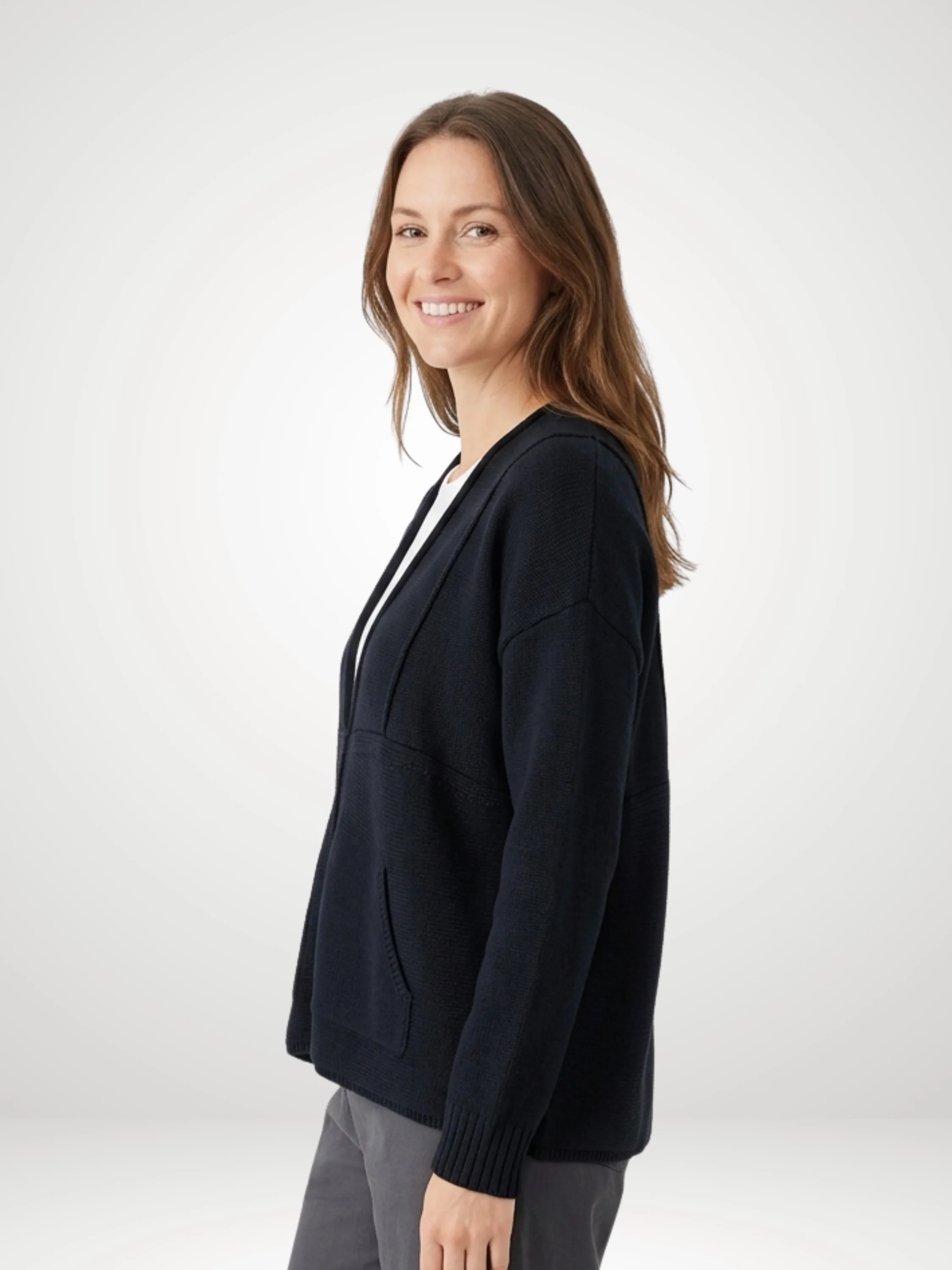 Faux Cardi in Black