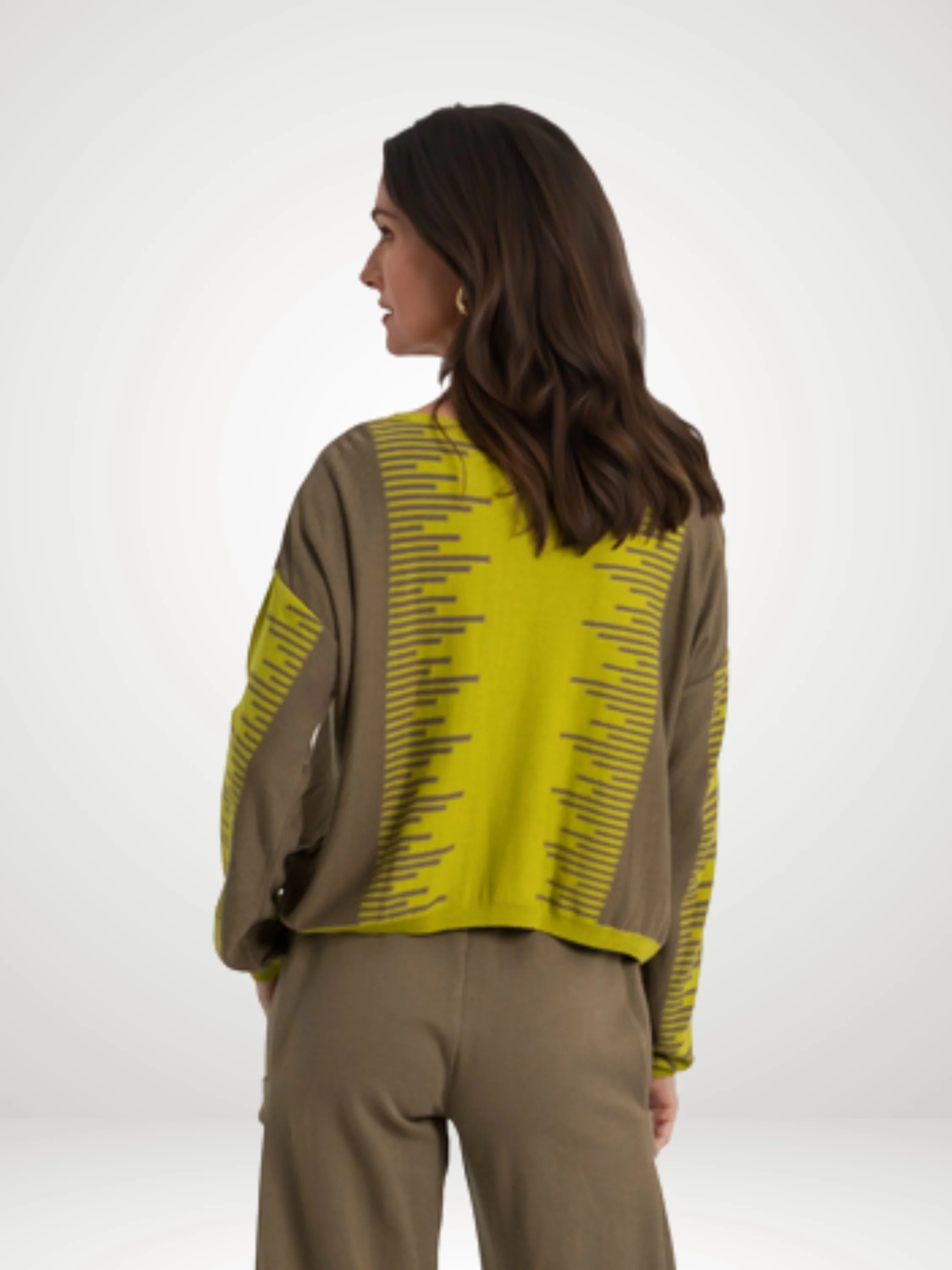 Flat Lined in Pea/Turtle