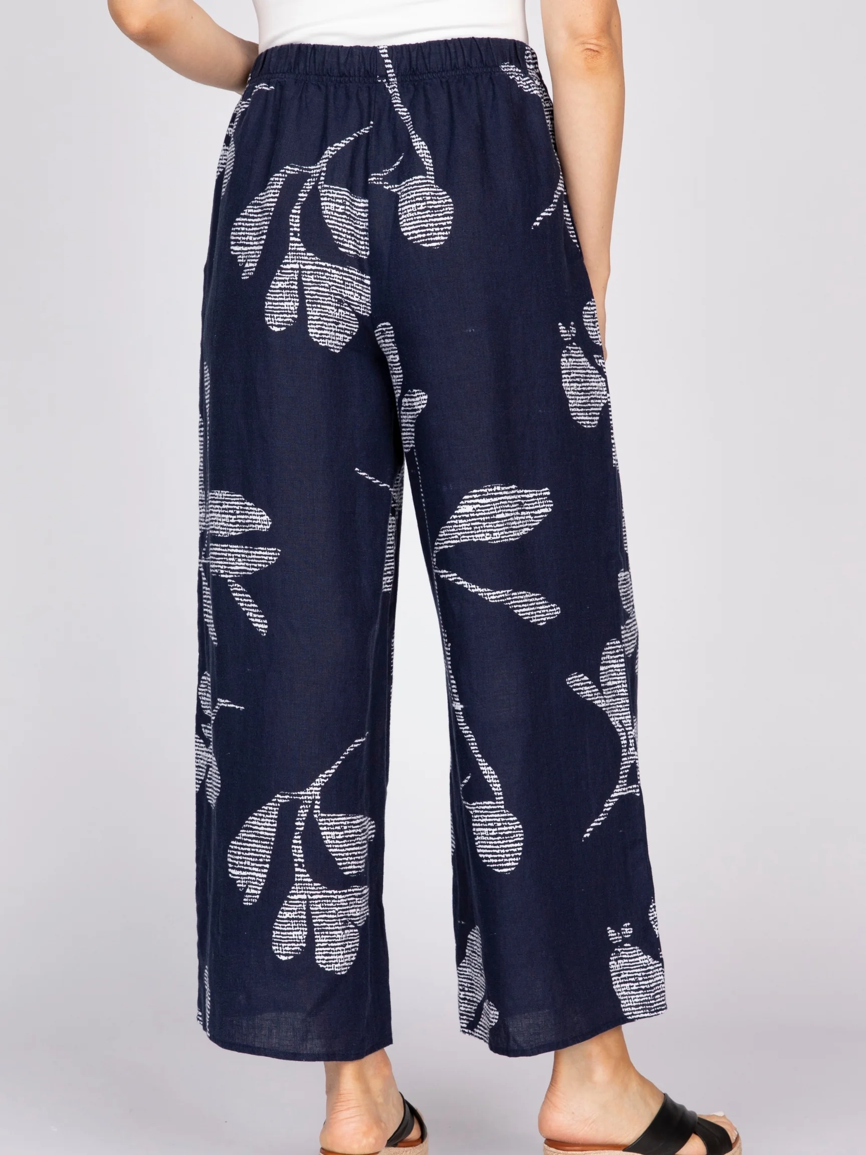 Floral Garden Flood in Navy