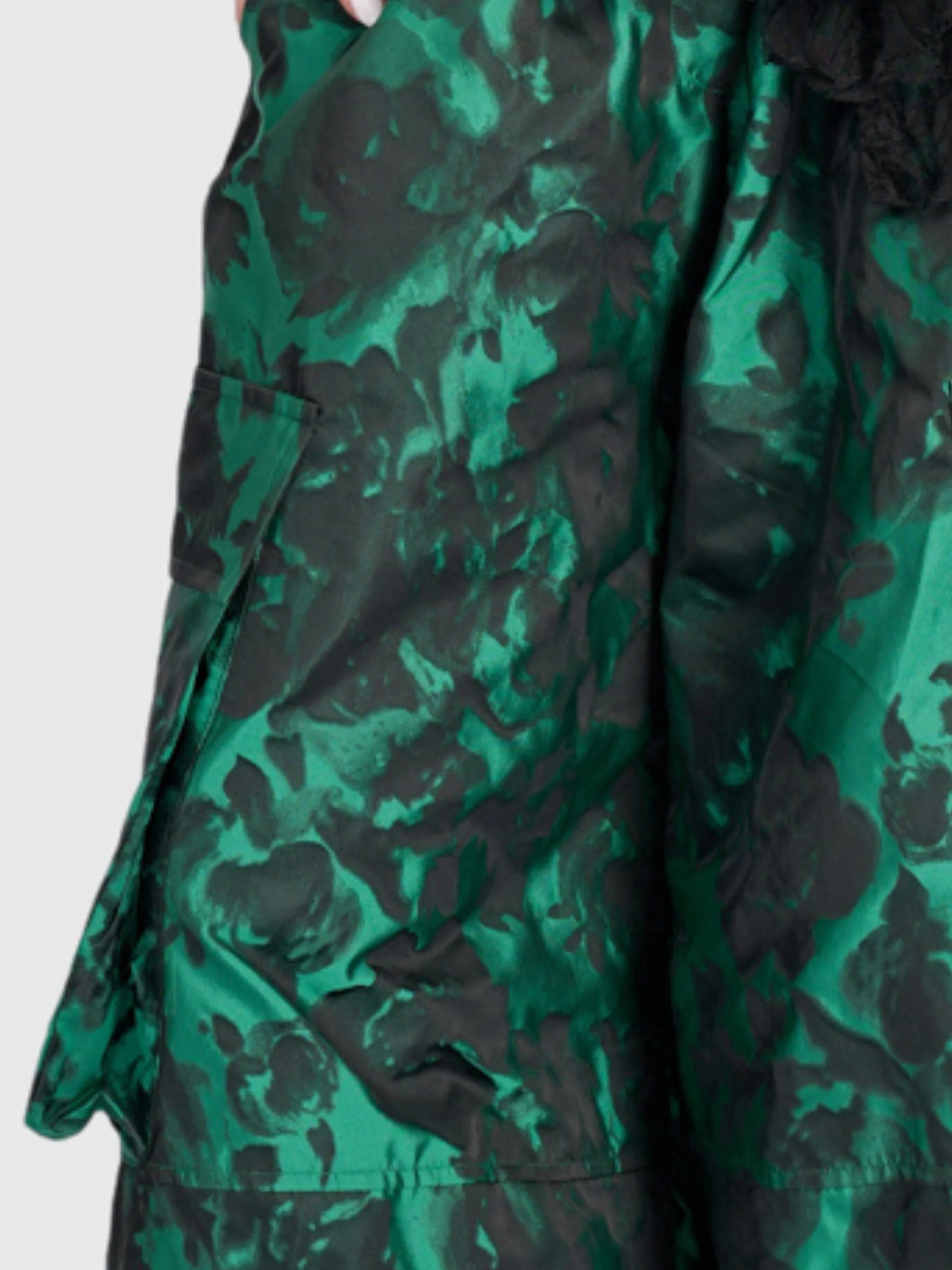 Floral Jacquard Pant in Emerald