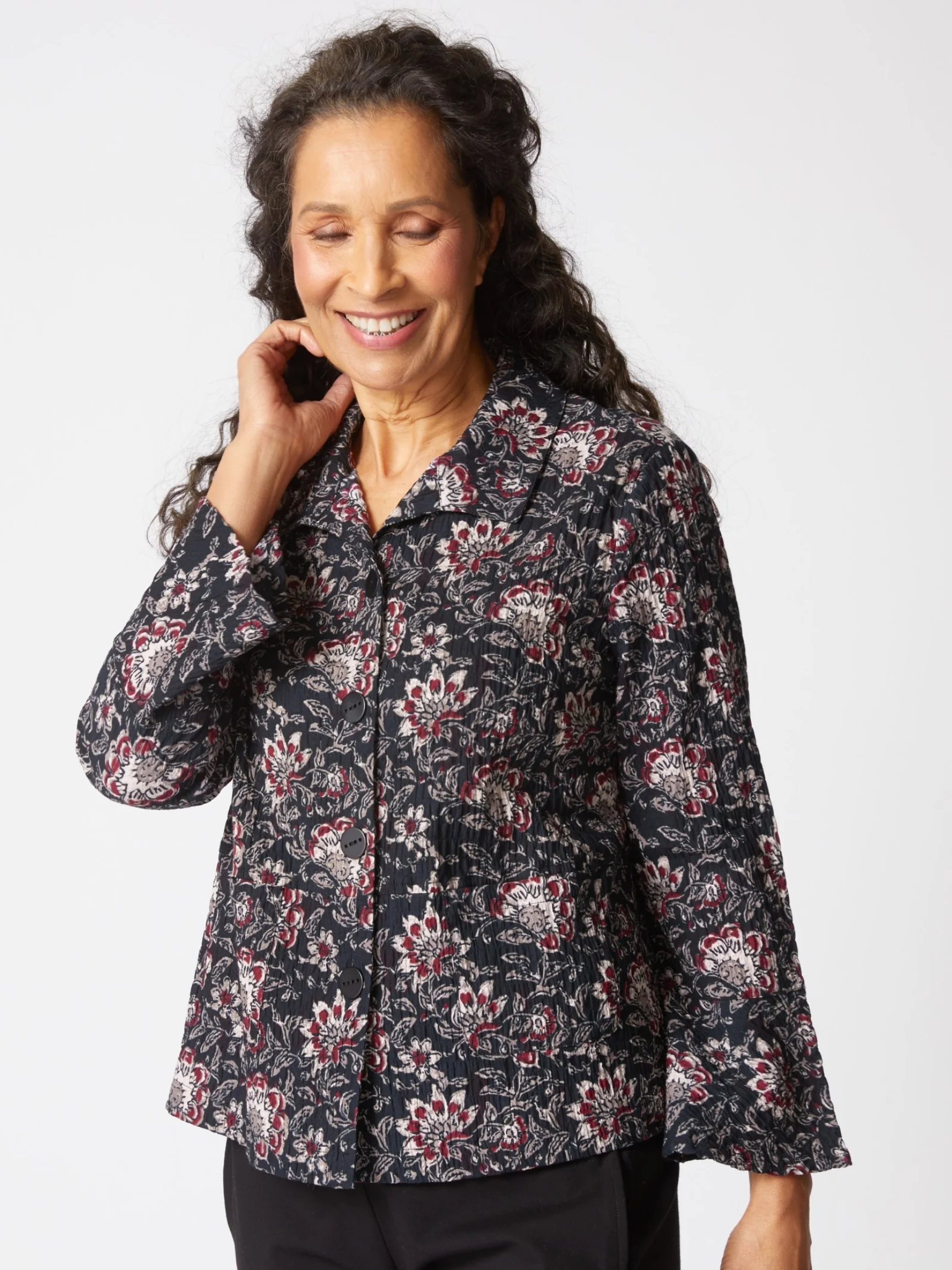 Flounce Jacket in Black