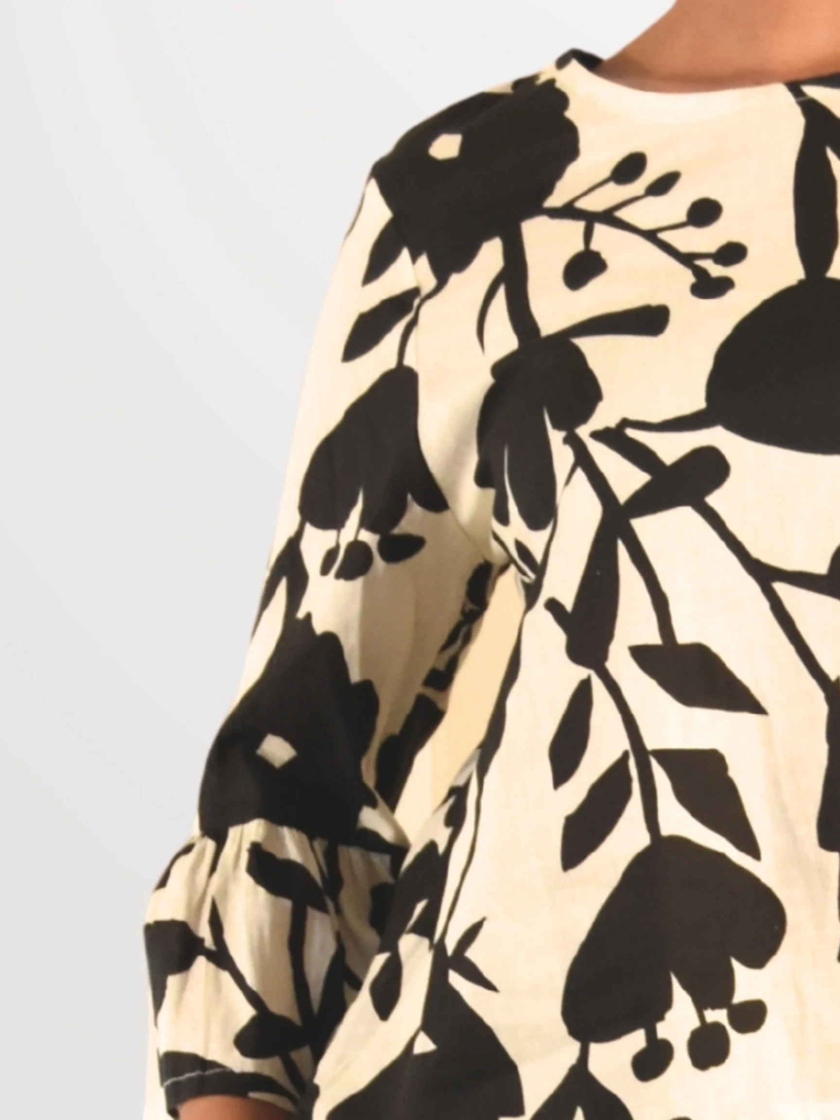 Fran Shirt in Avorio/Nero