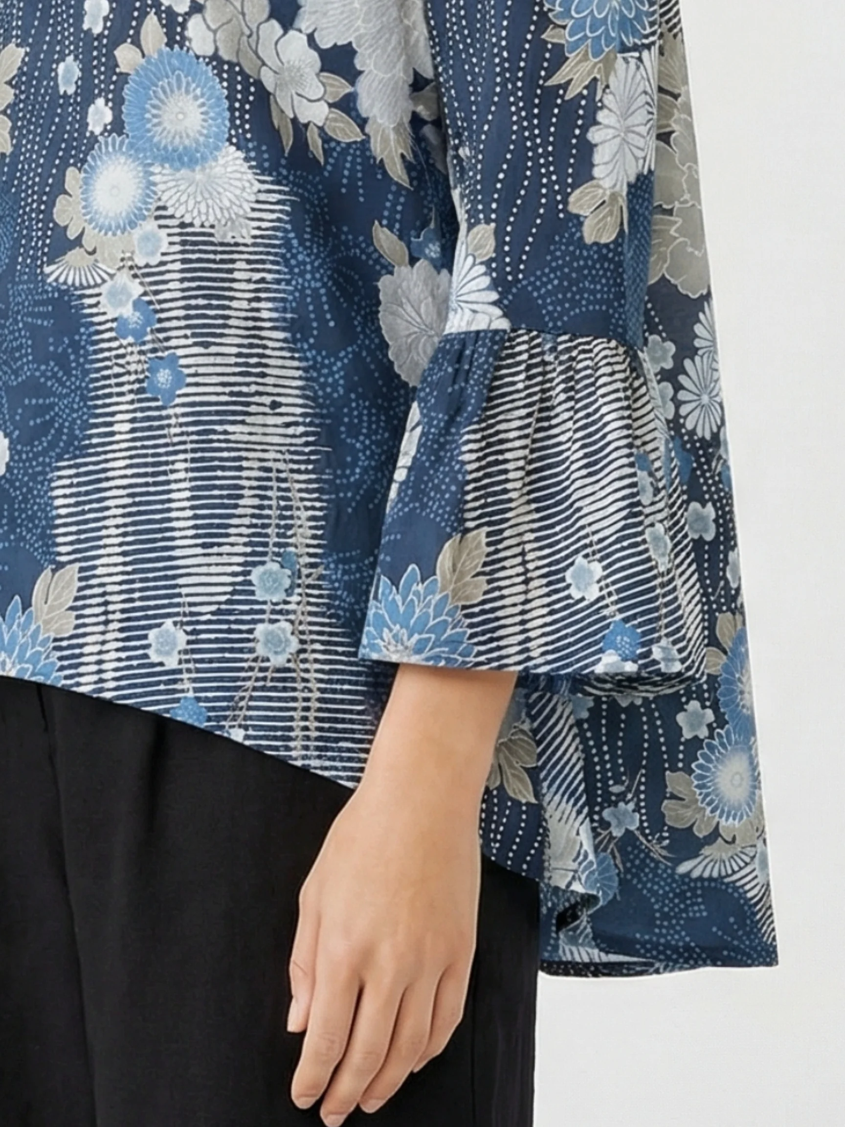 Fran Shirt in Fiori Blu