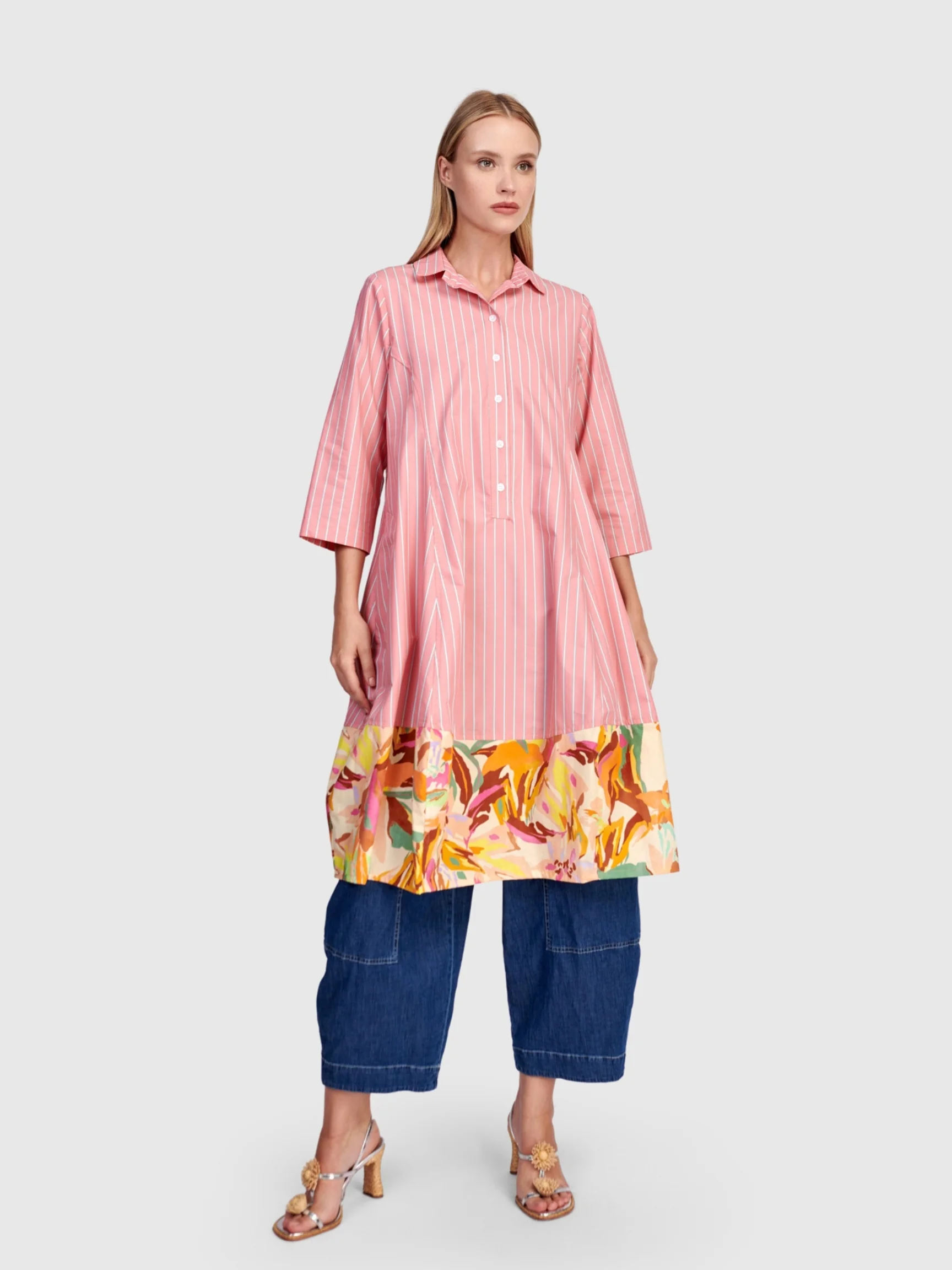 Garden Shirt Dress in Blush