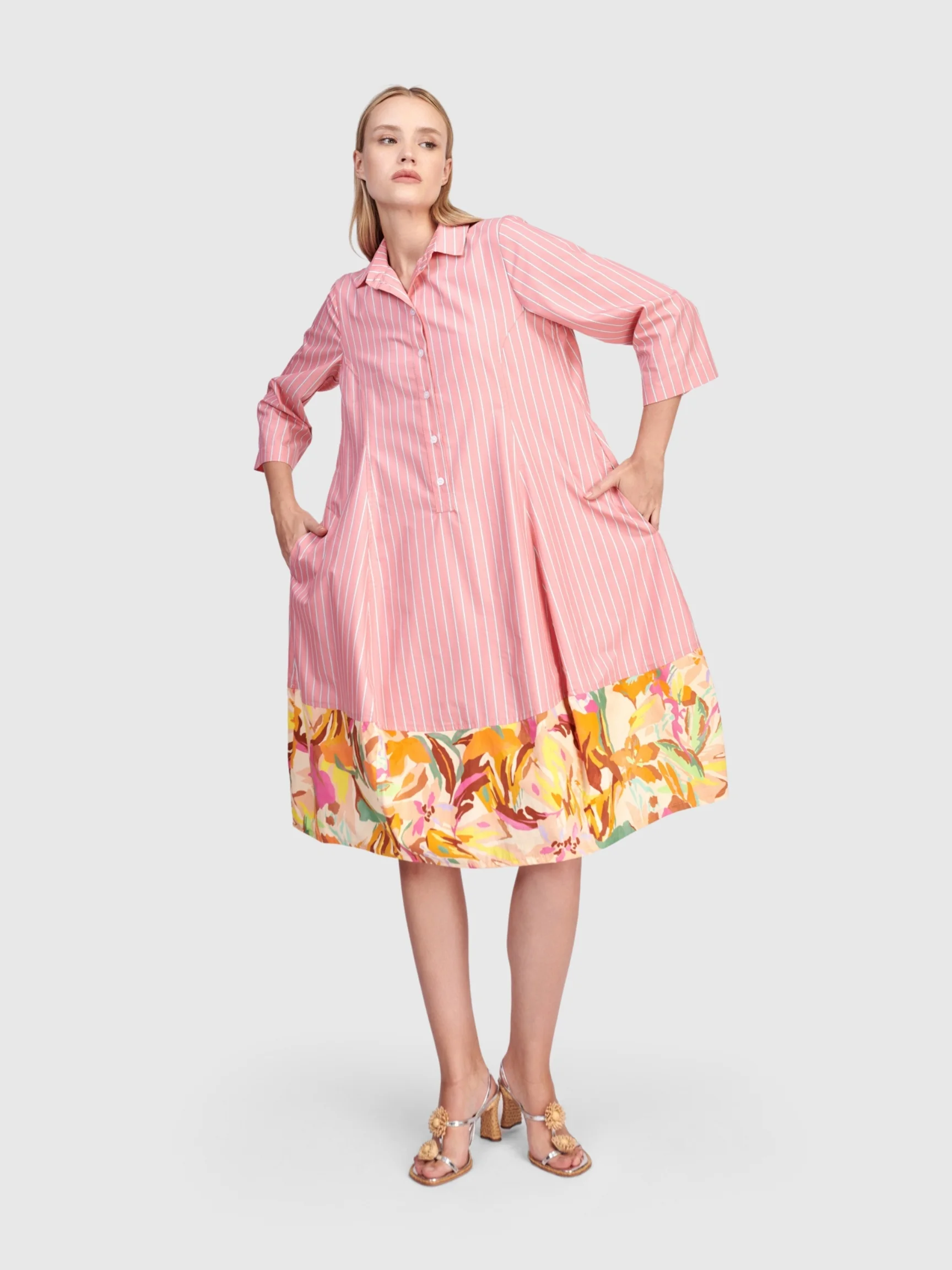 Garden Shirt Dress in Blush