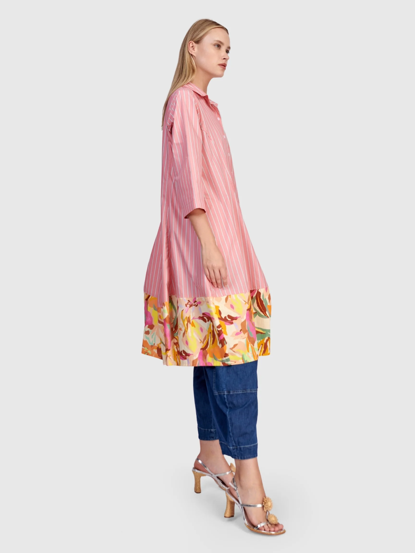 Garden Shirt Dress in Blush