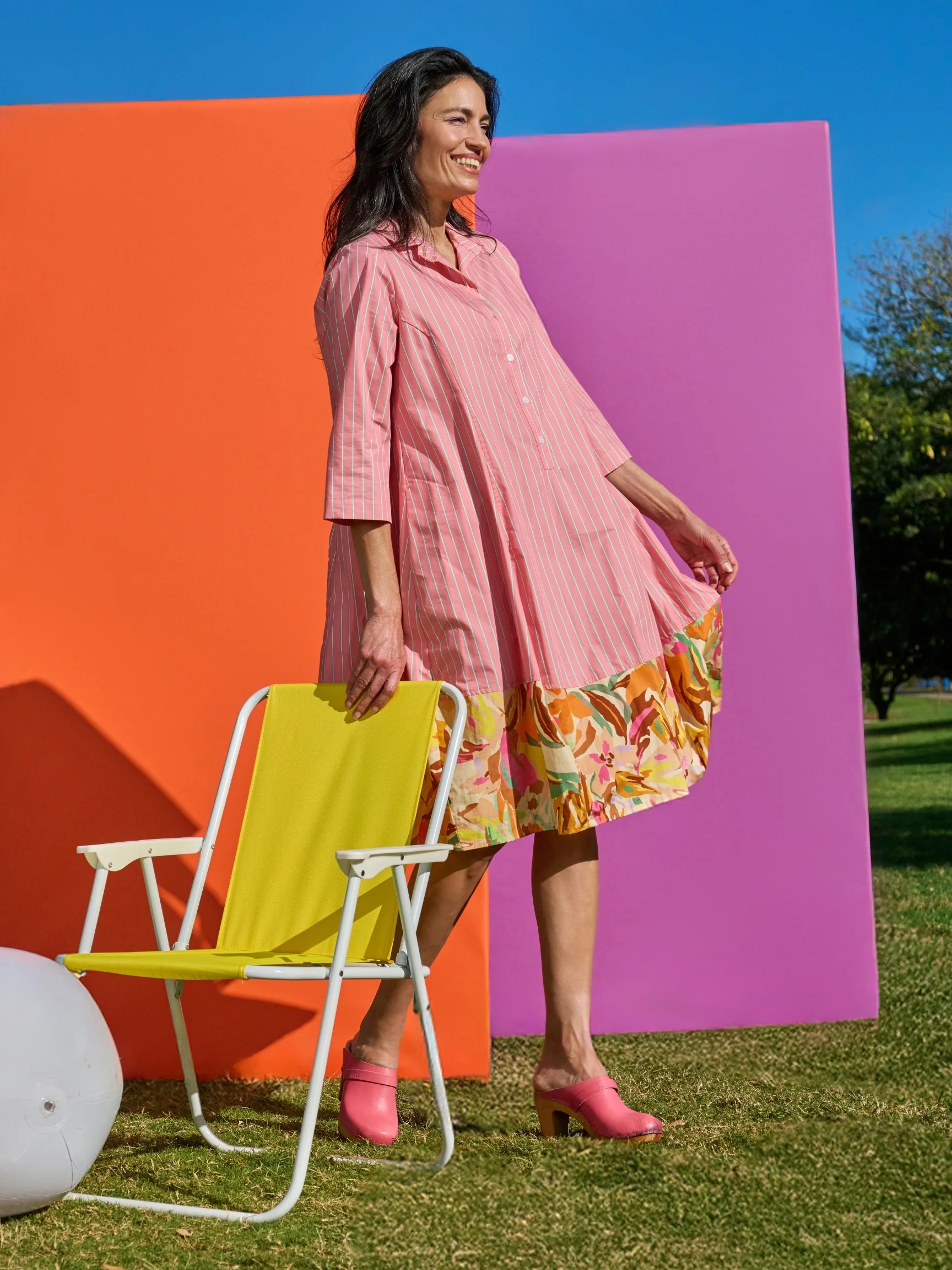Garden Shirt Dress in Blush