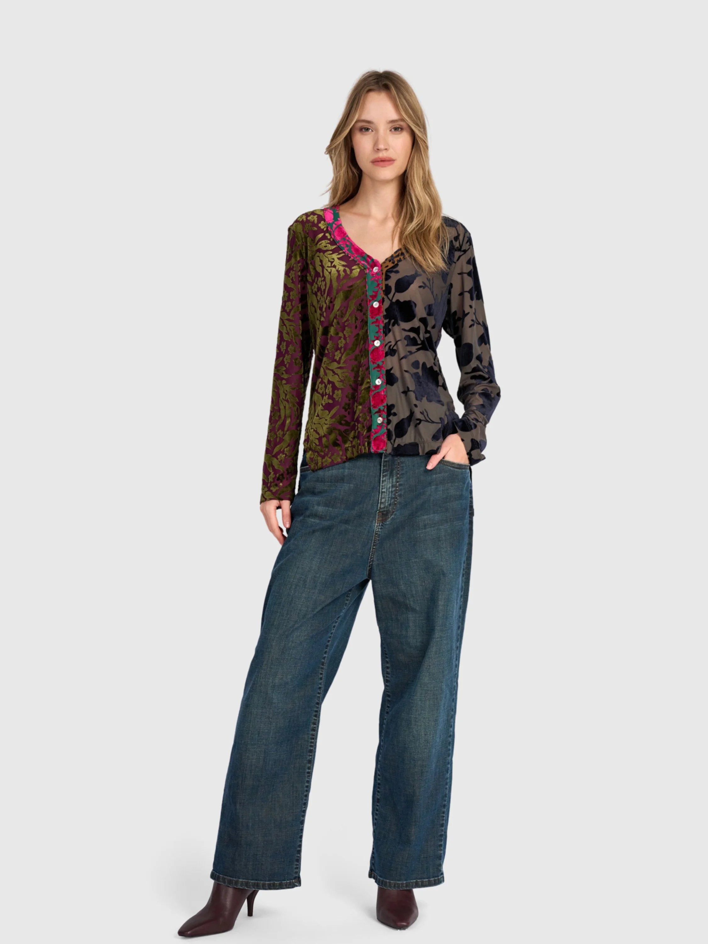 Garden Velvet Top in Regal