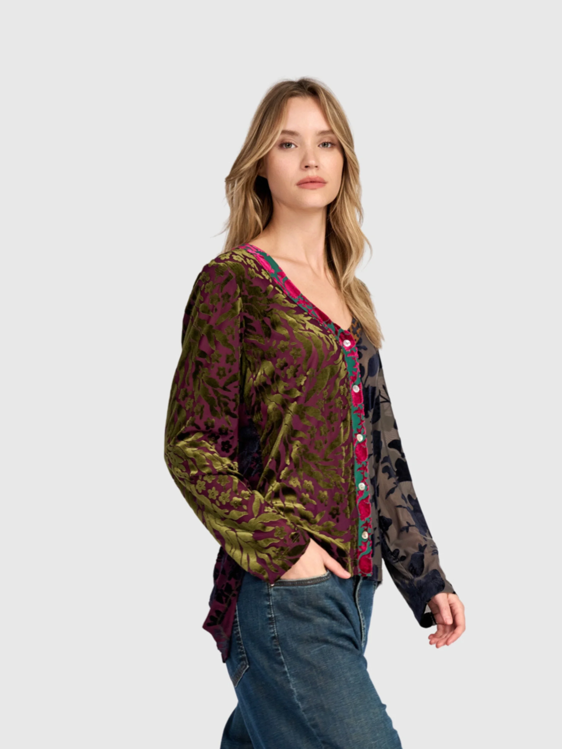 Garden Velvet Top in Regal