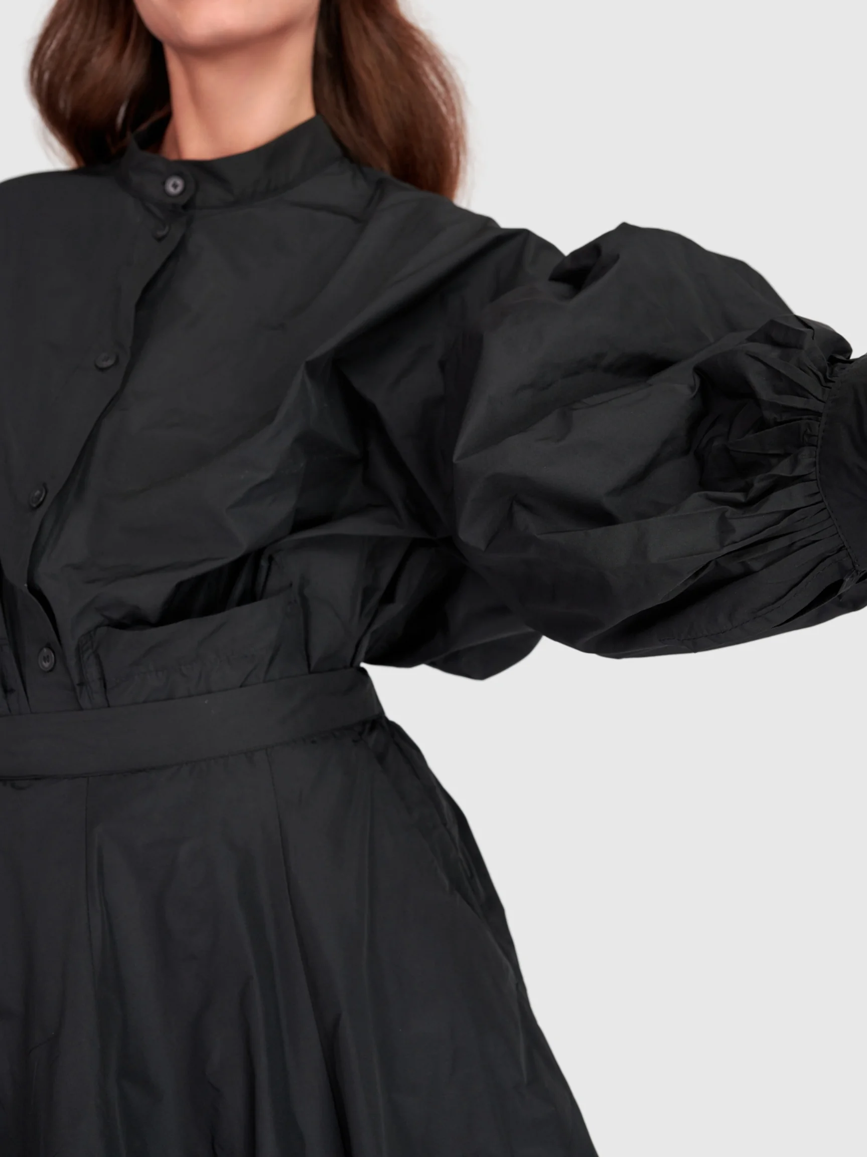 Gathered Blouse in Black