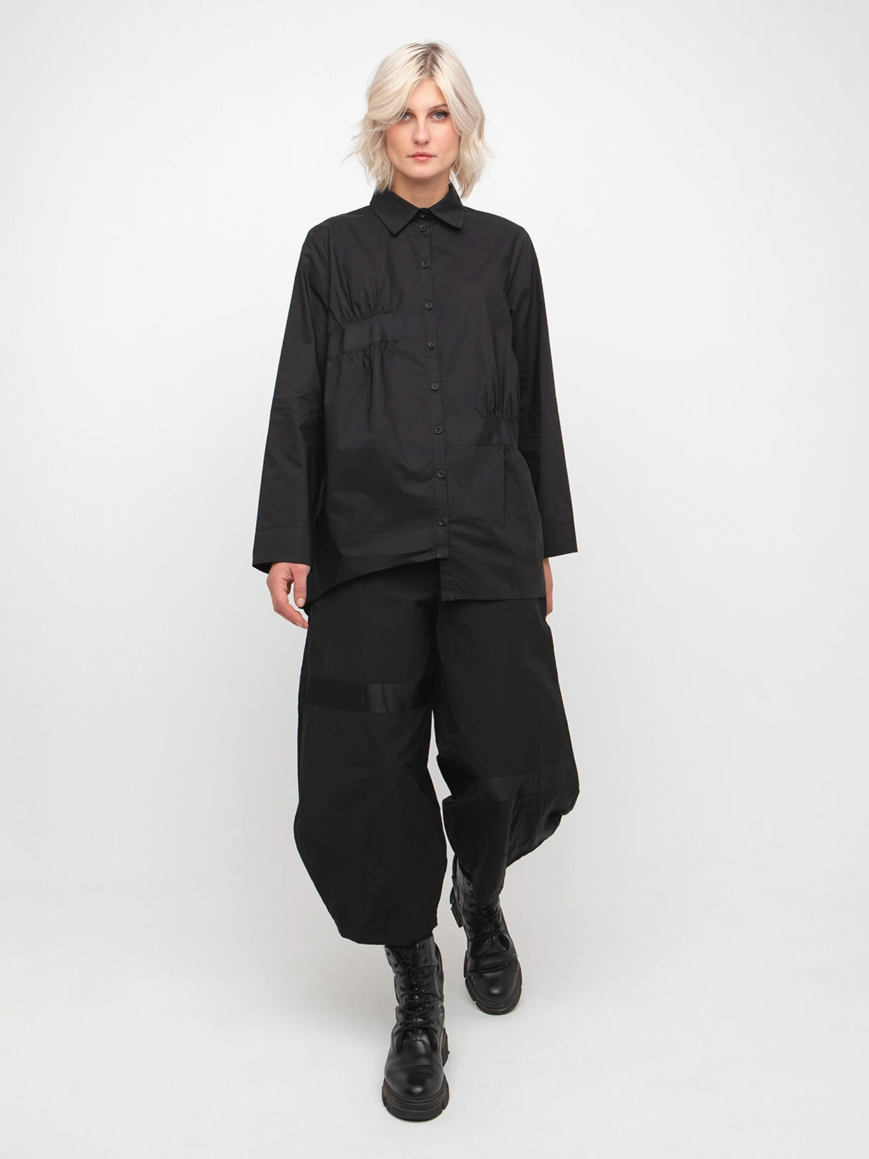 Gathered Top in Black