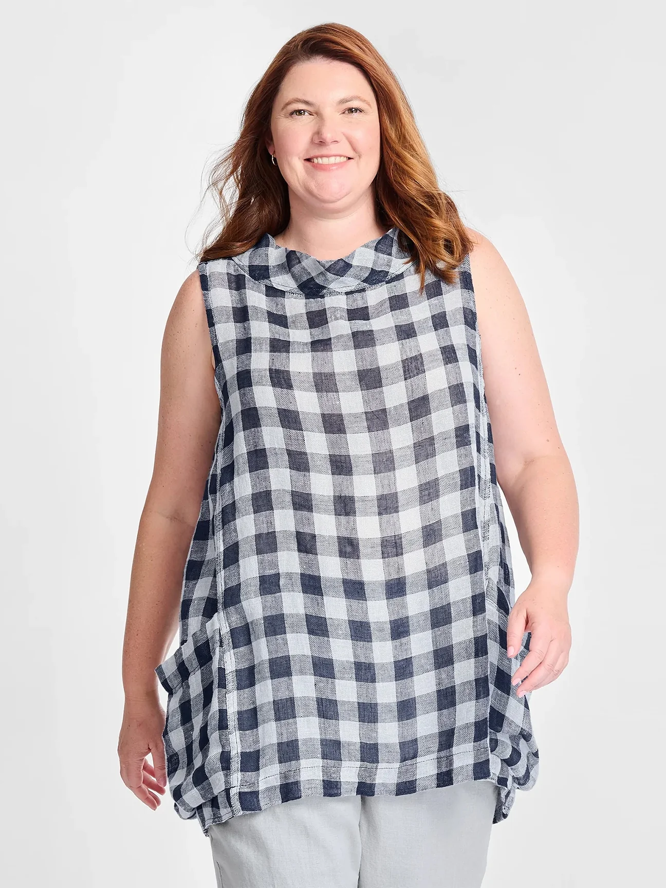 Generous Artful Tunic in Navy Check