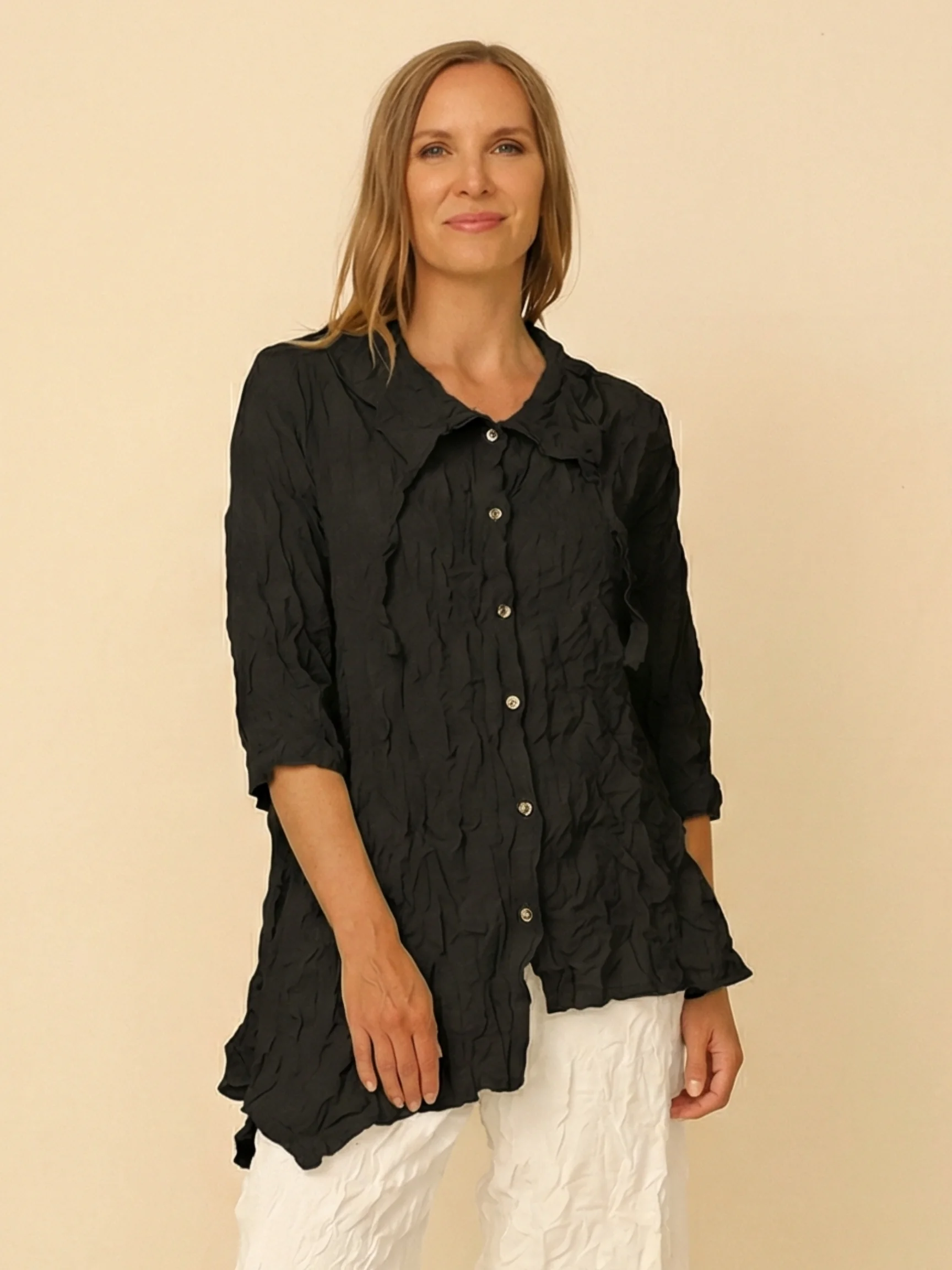 Georgette Shirt in Black