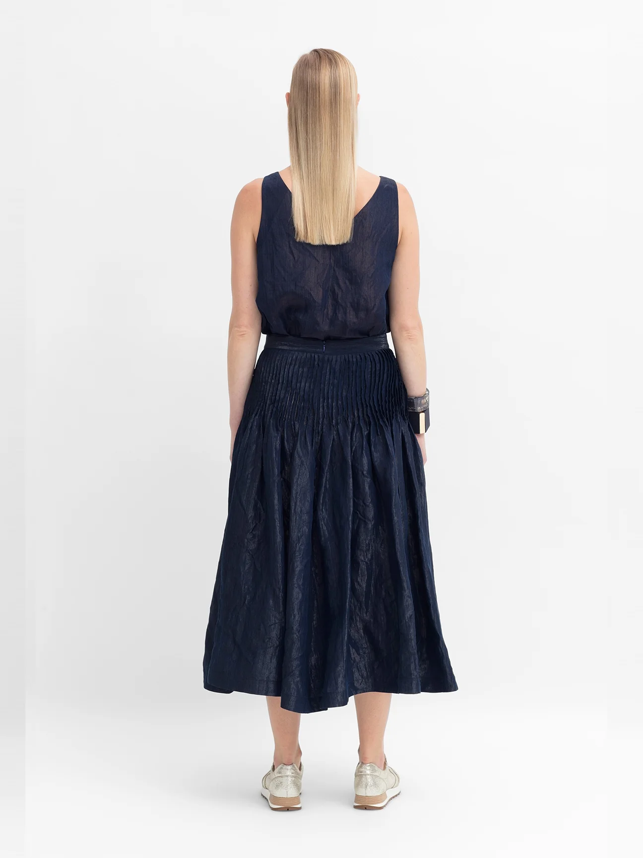 Glos Skirt in Navy Shine