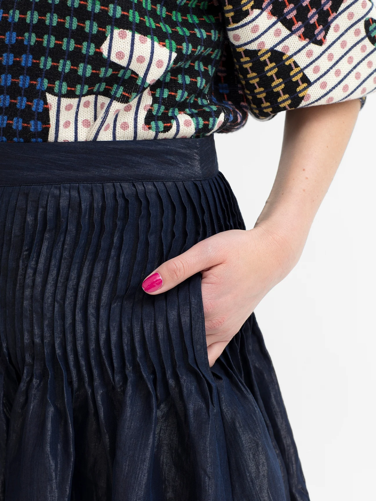 Glos Skirt in Navy Shine