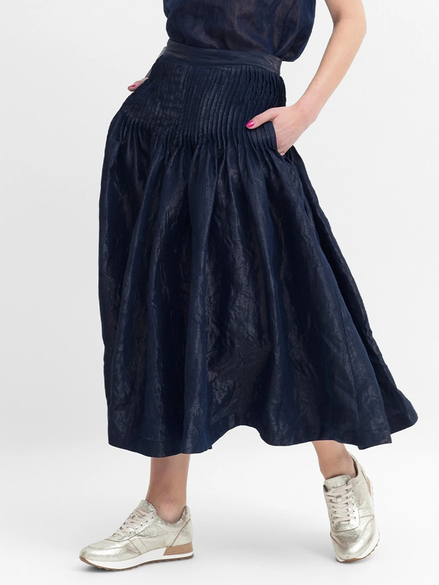 Glos Skirt in Navy Shine