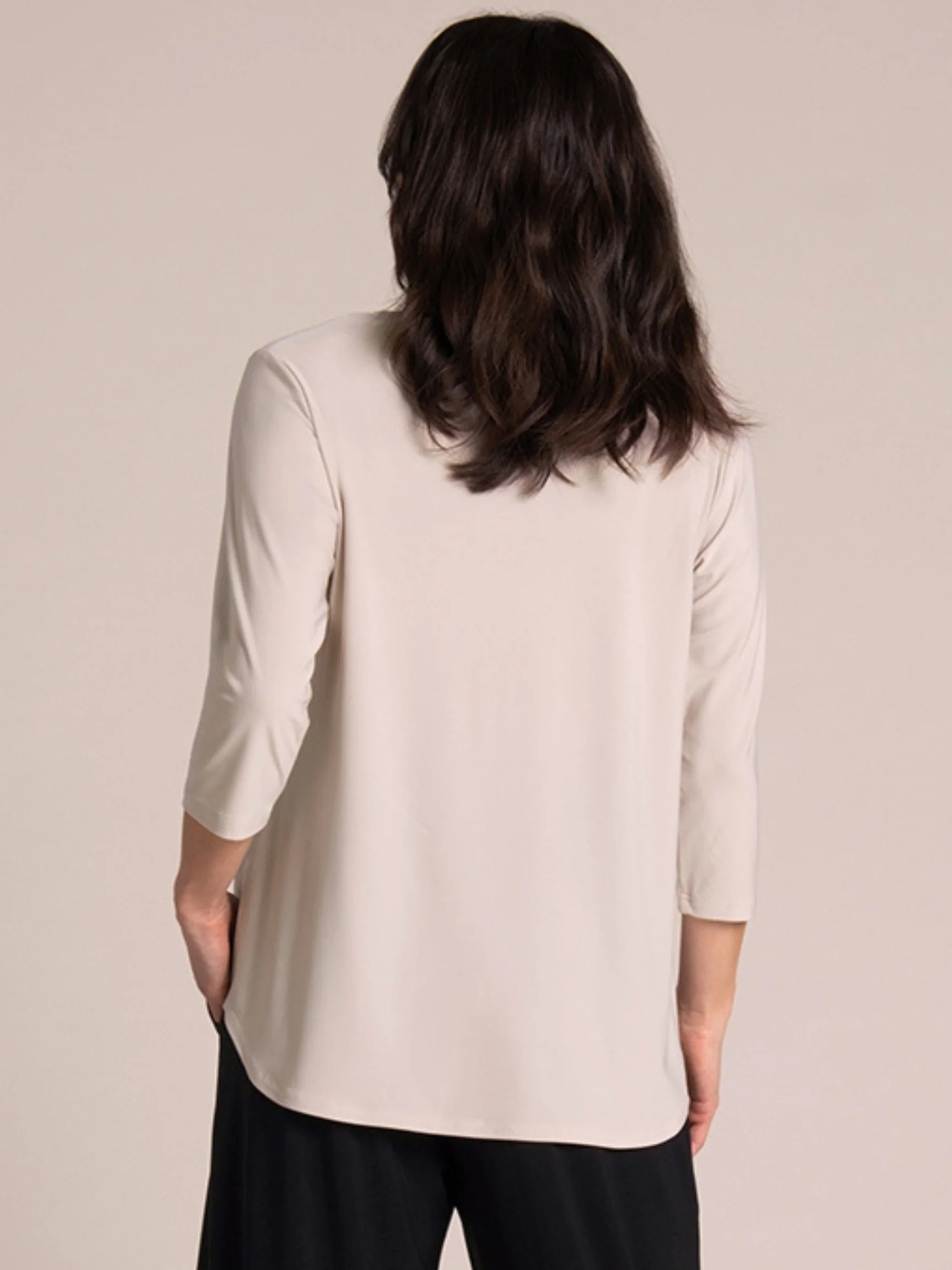 Go To Classic 3/4 Sleeve Relaxed Tee in Cashew