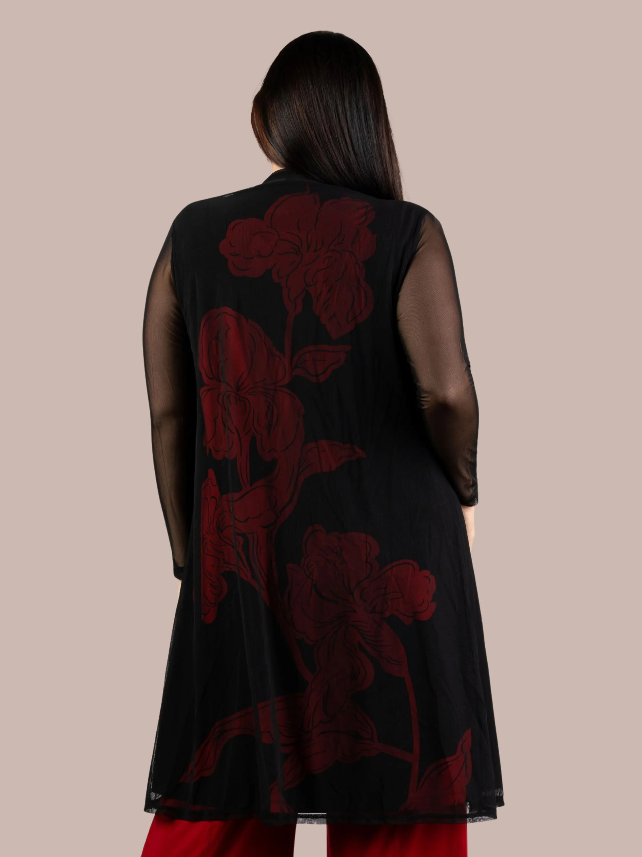 Grand Duster in Black/Grand Iris Red