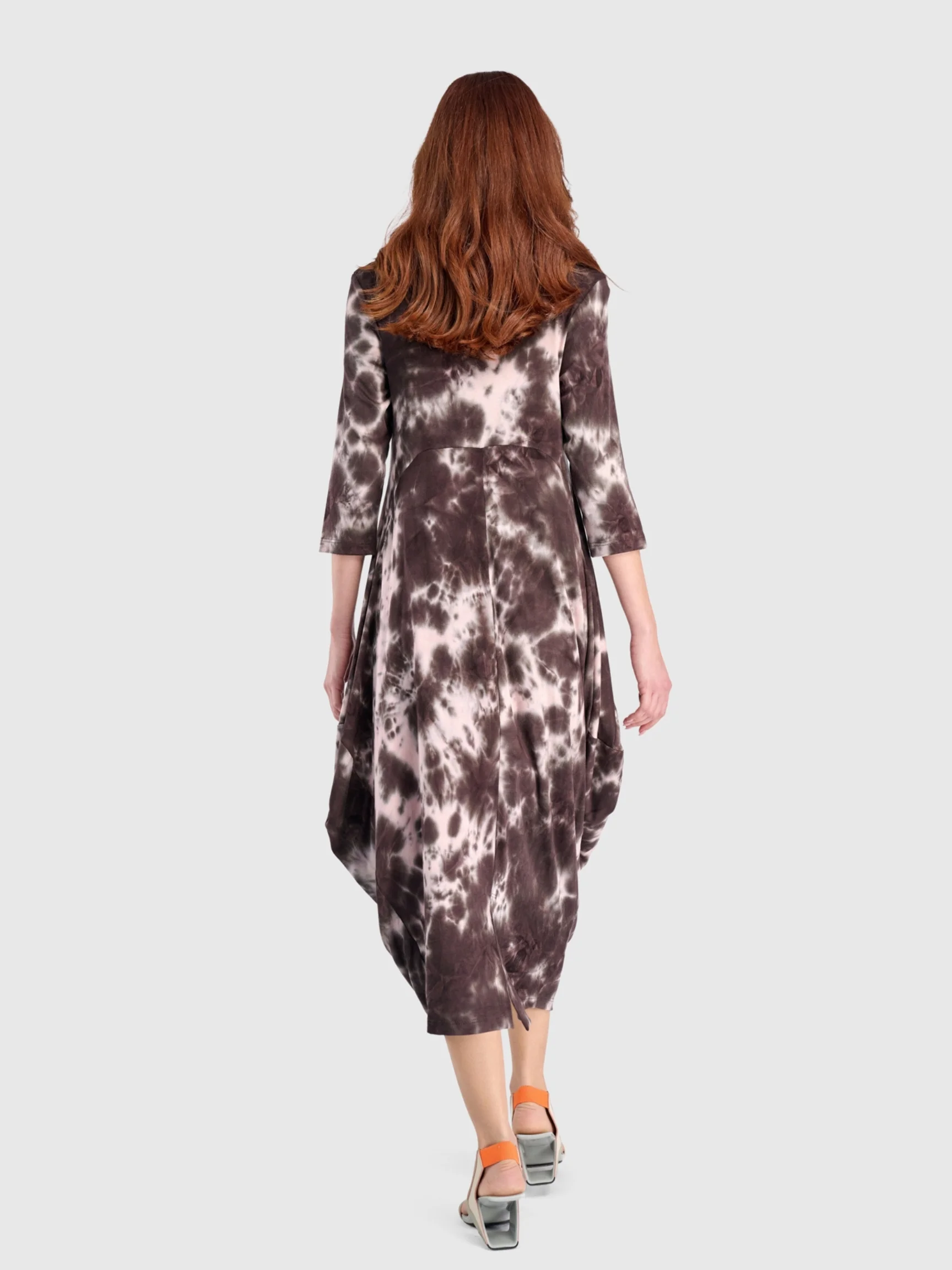 Homebound Button Dress in Tie Dye