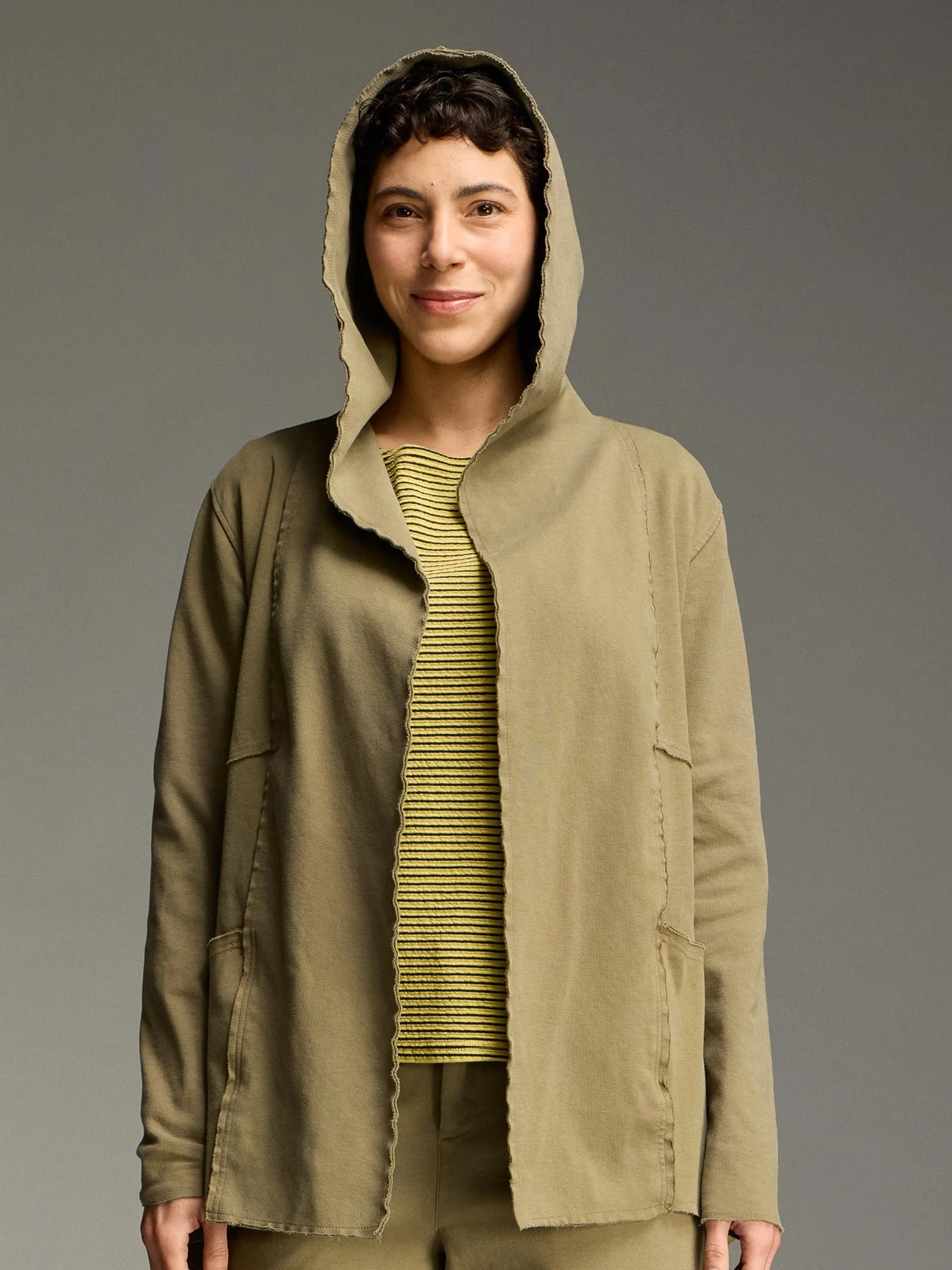 Hooded Jacket in Kelp