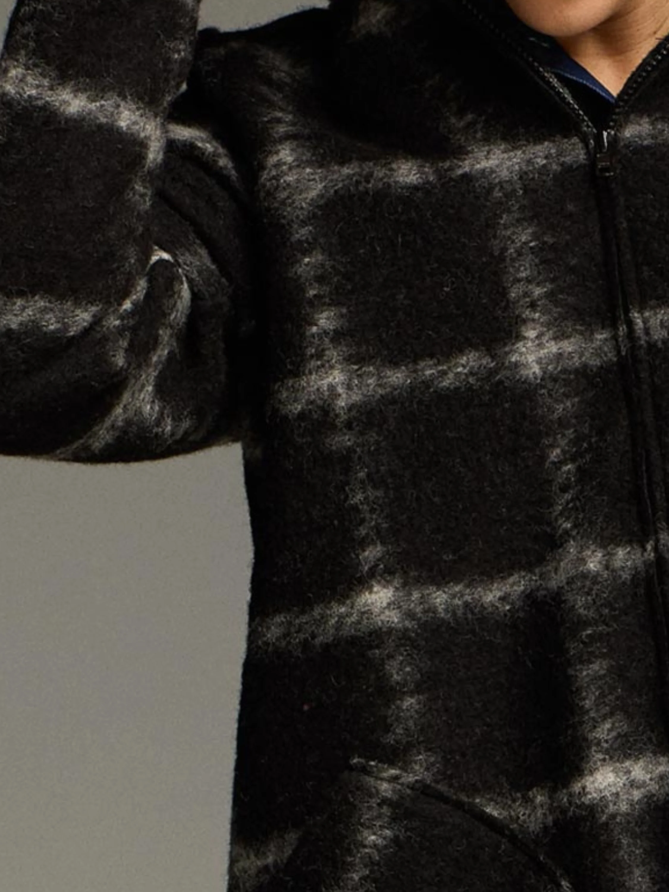 Hooded Swing Jacket in Black