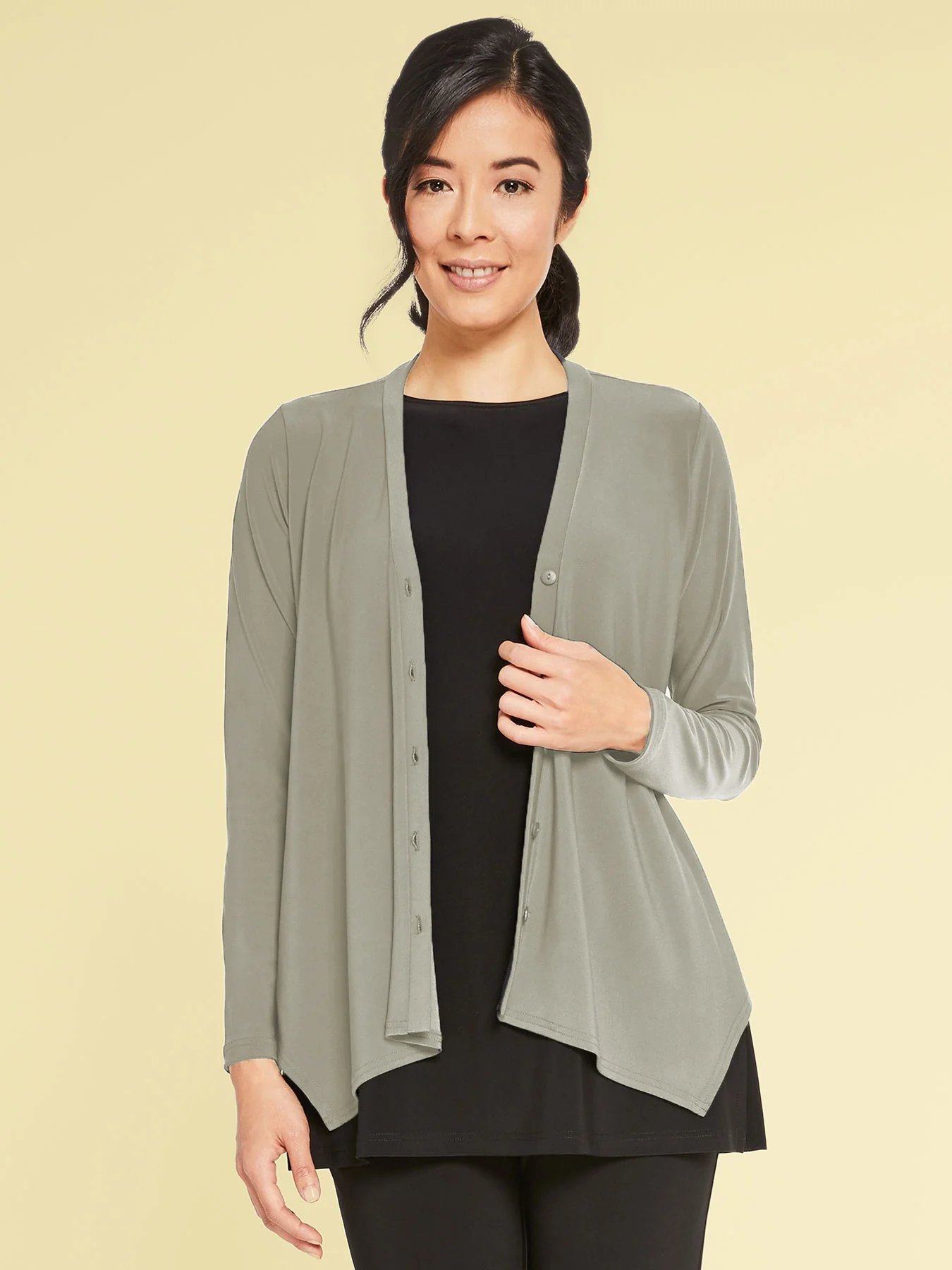 Icon Cardigan in Taupe