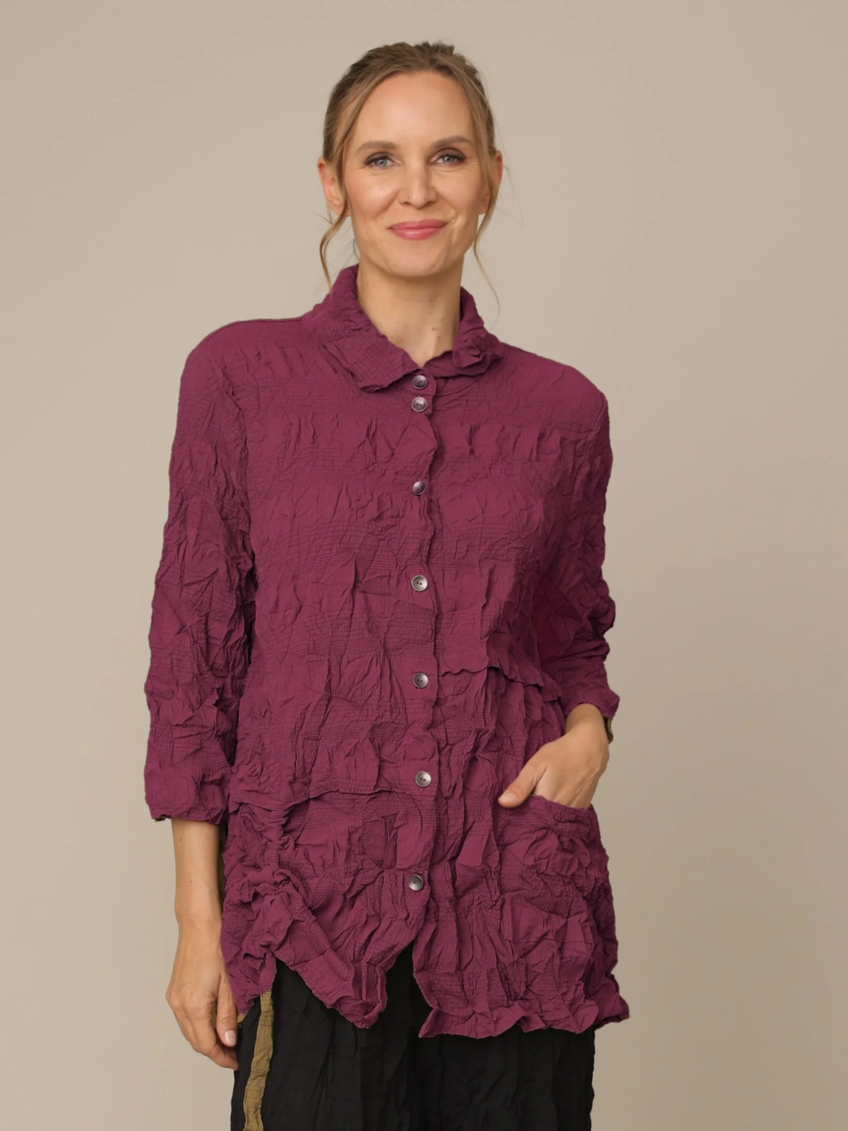 Inez Shirt in Berry