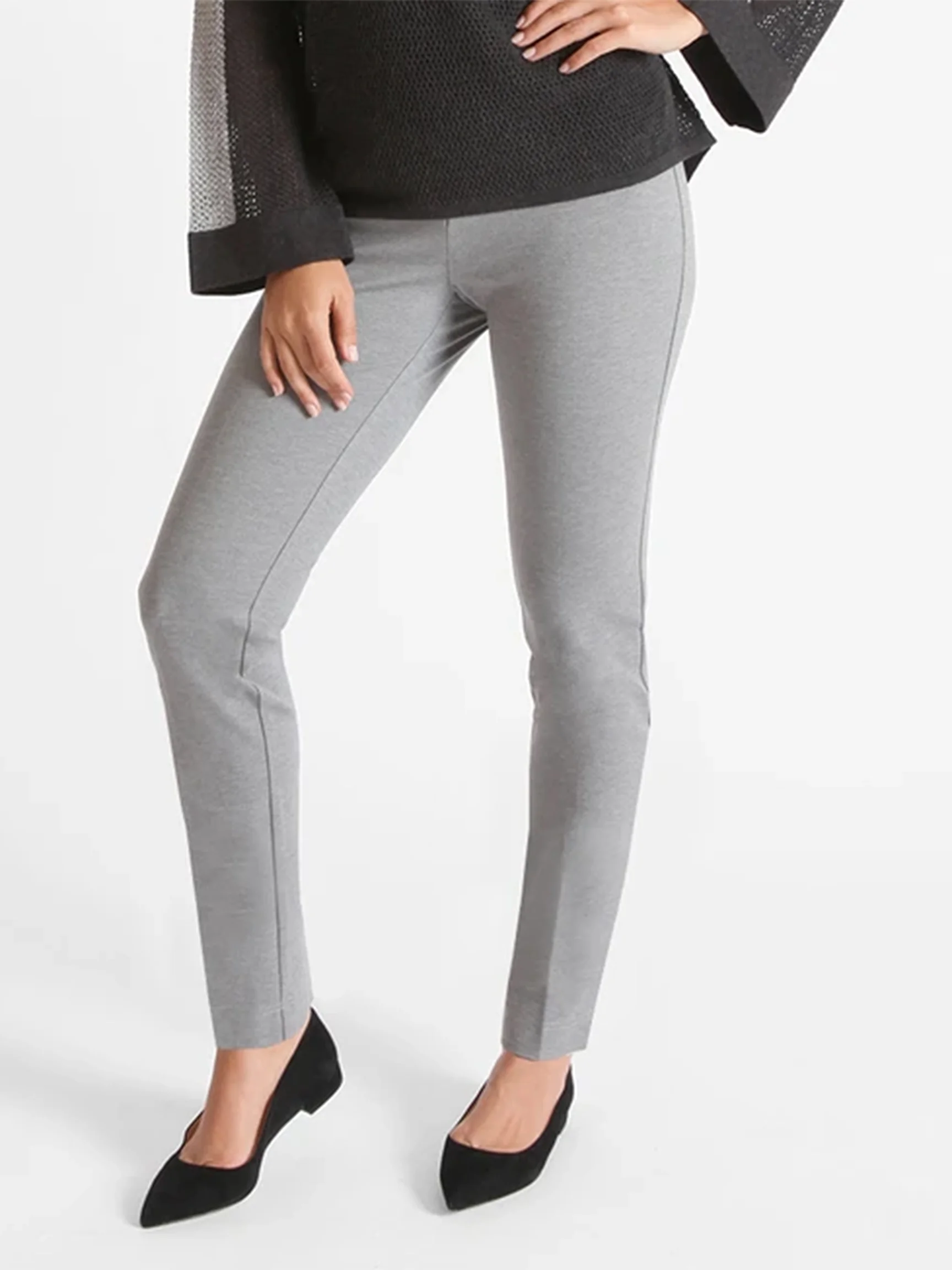 Jasmine Slim Leg Pant in Metal