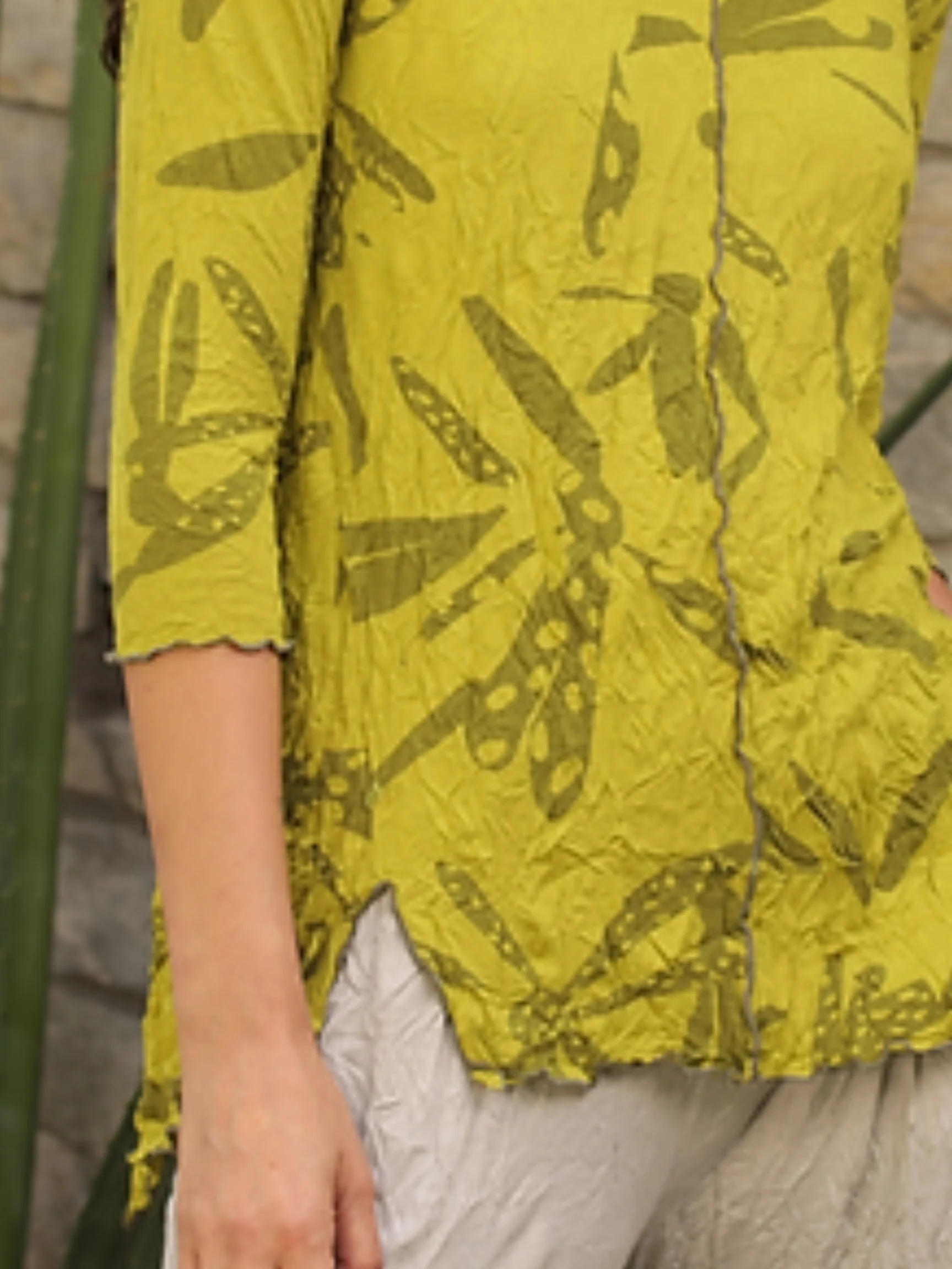 Jean Top in Avo Print