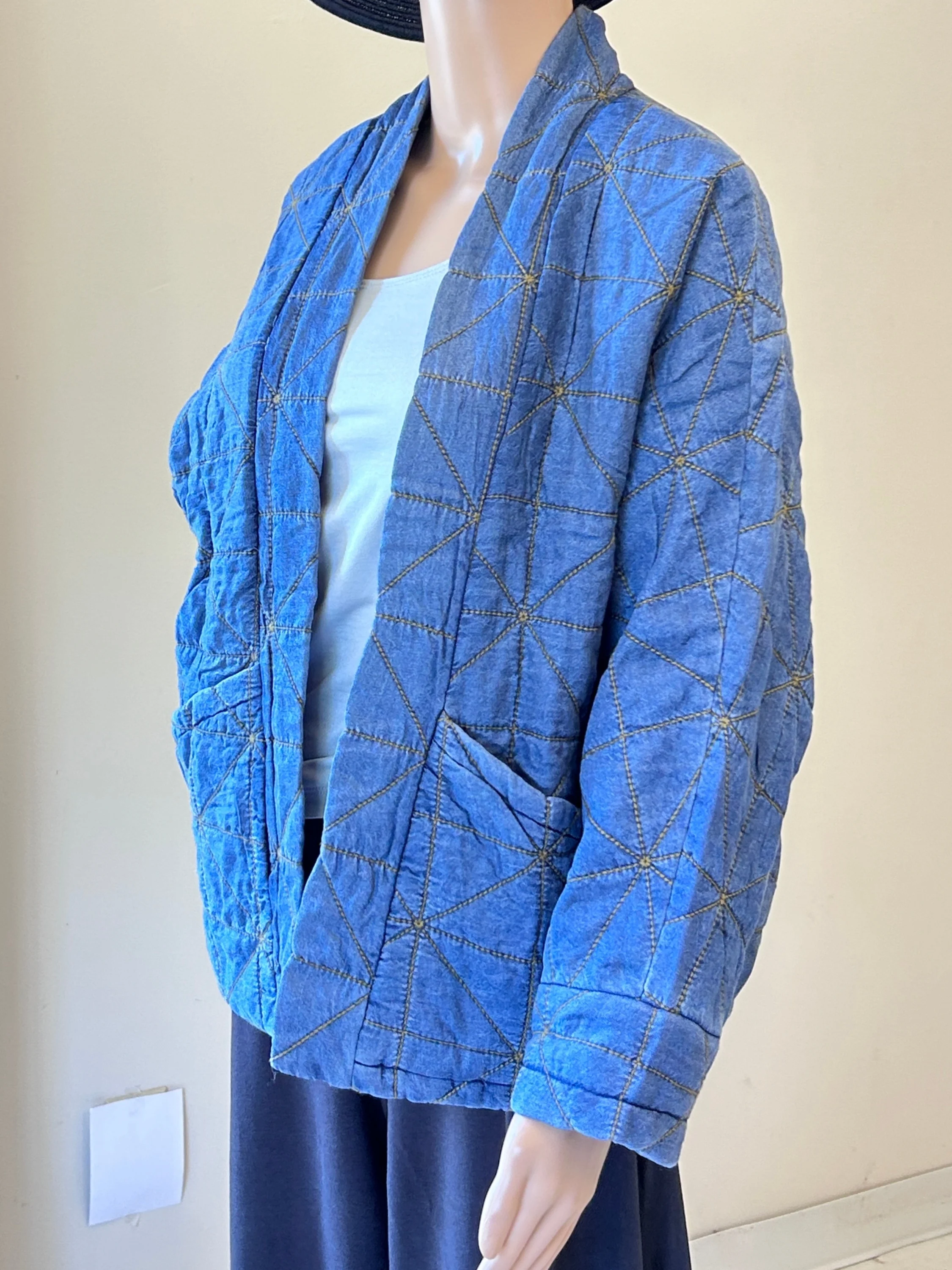 Kimono Jacket in Medium Denim