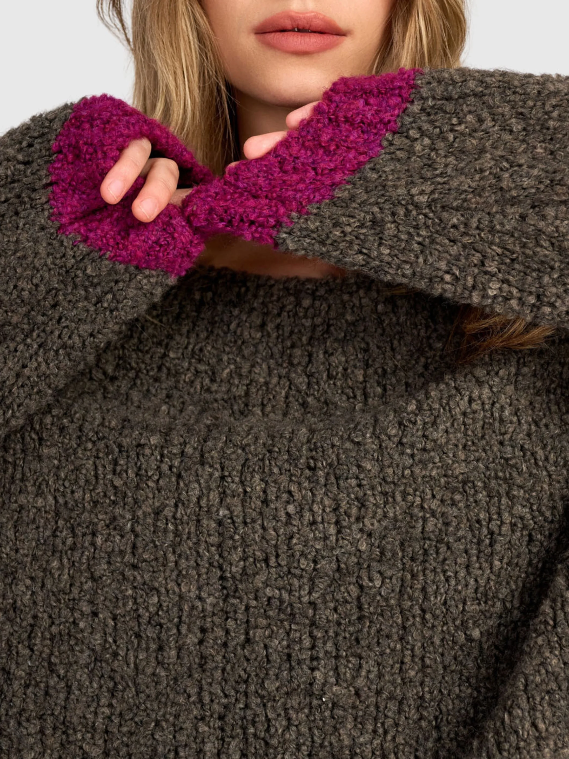 Knit Sweater in Brown