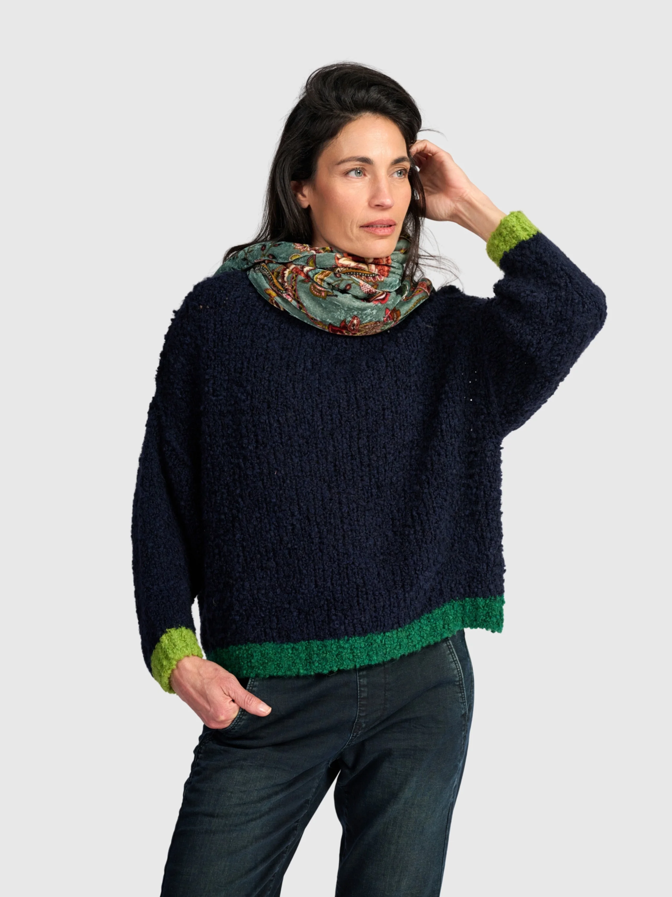 Knit Sweater in Navy