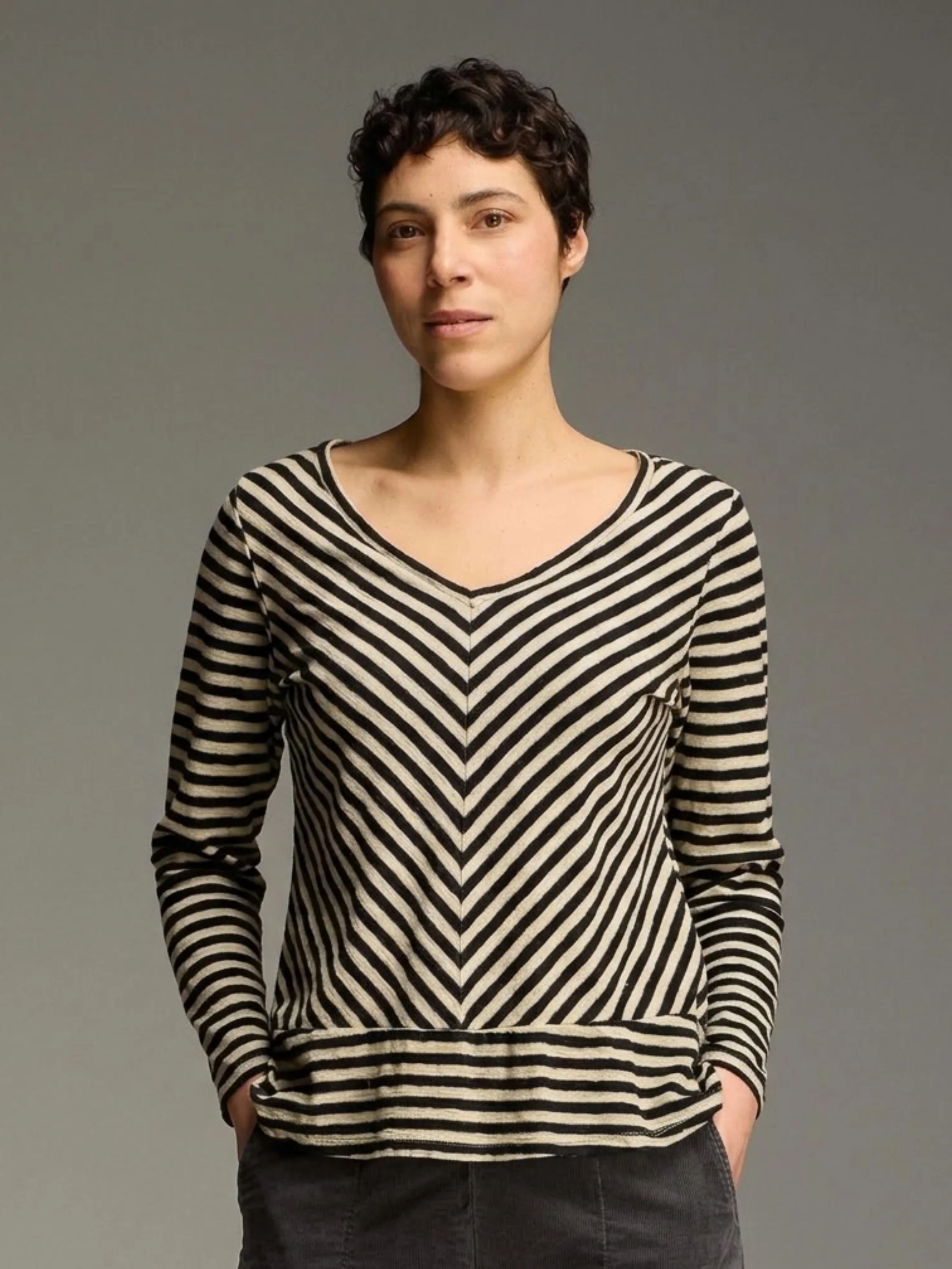 L/S Border Top in Glow