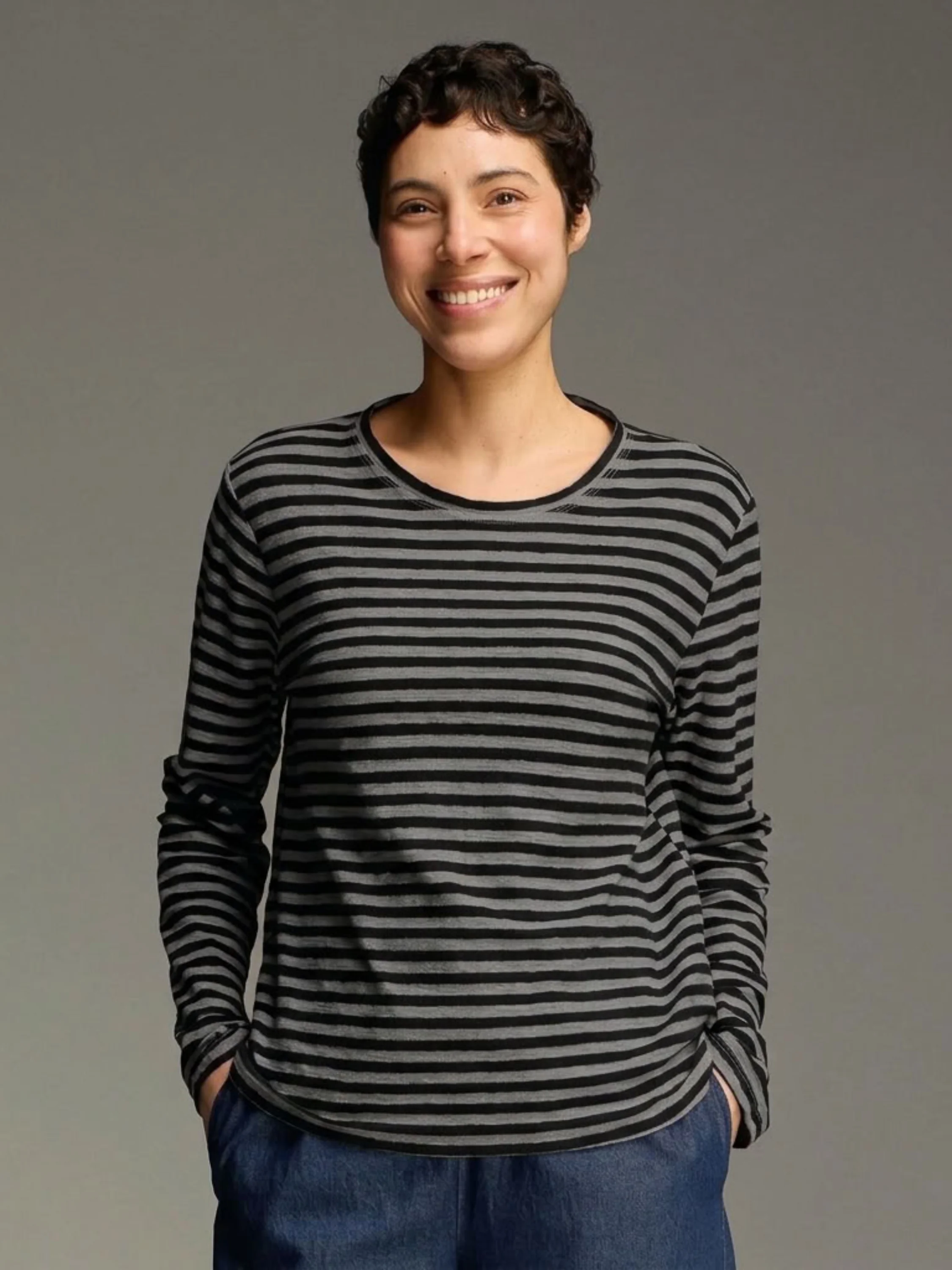 L/S Easy Tee in Iron