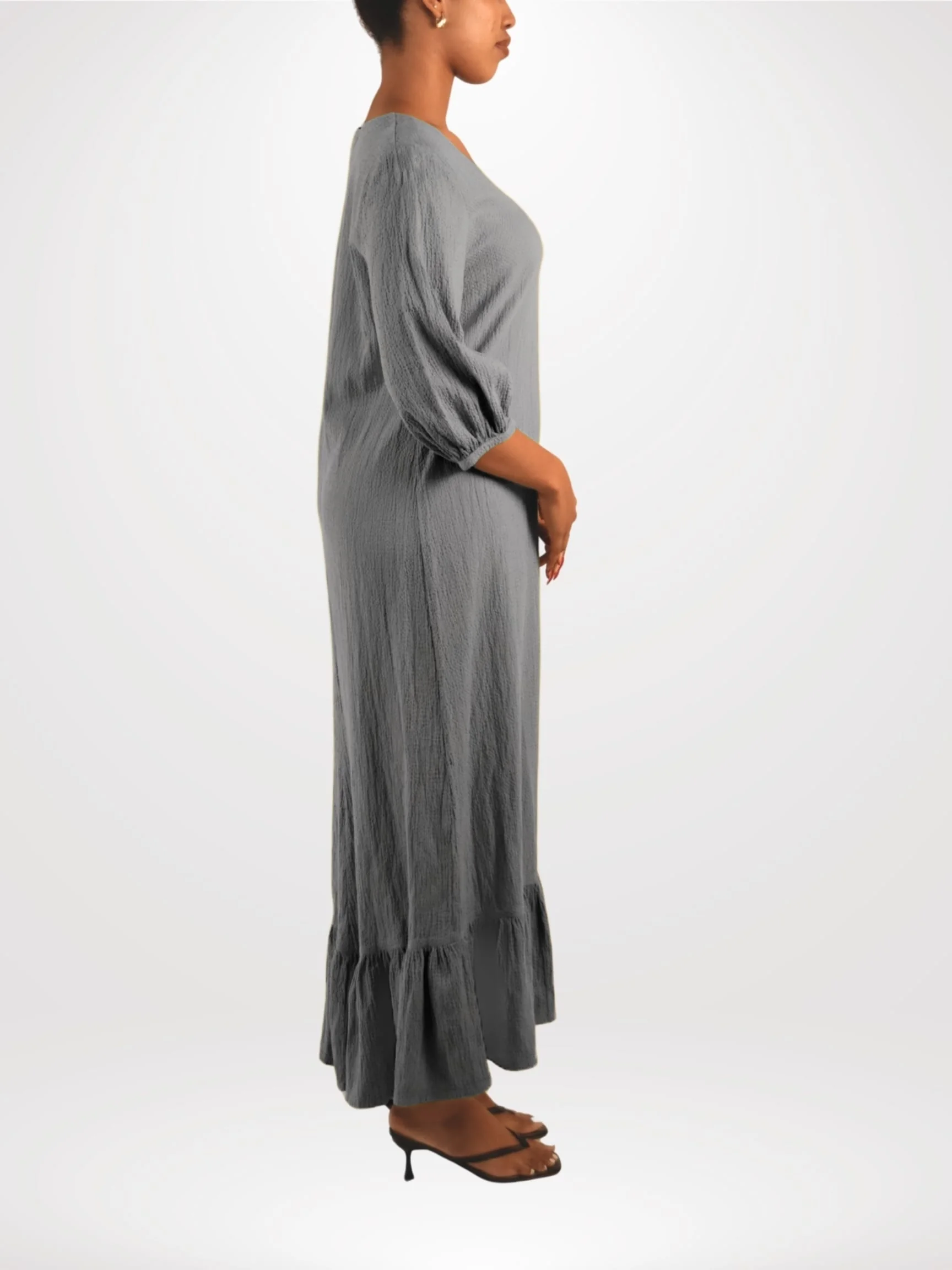 Model is 5’ 8” and wearing size S