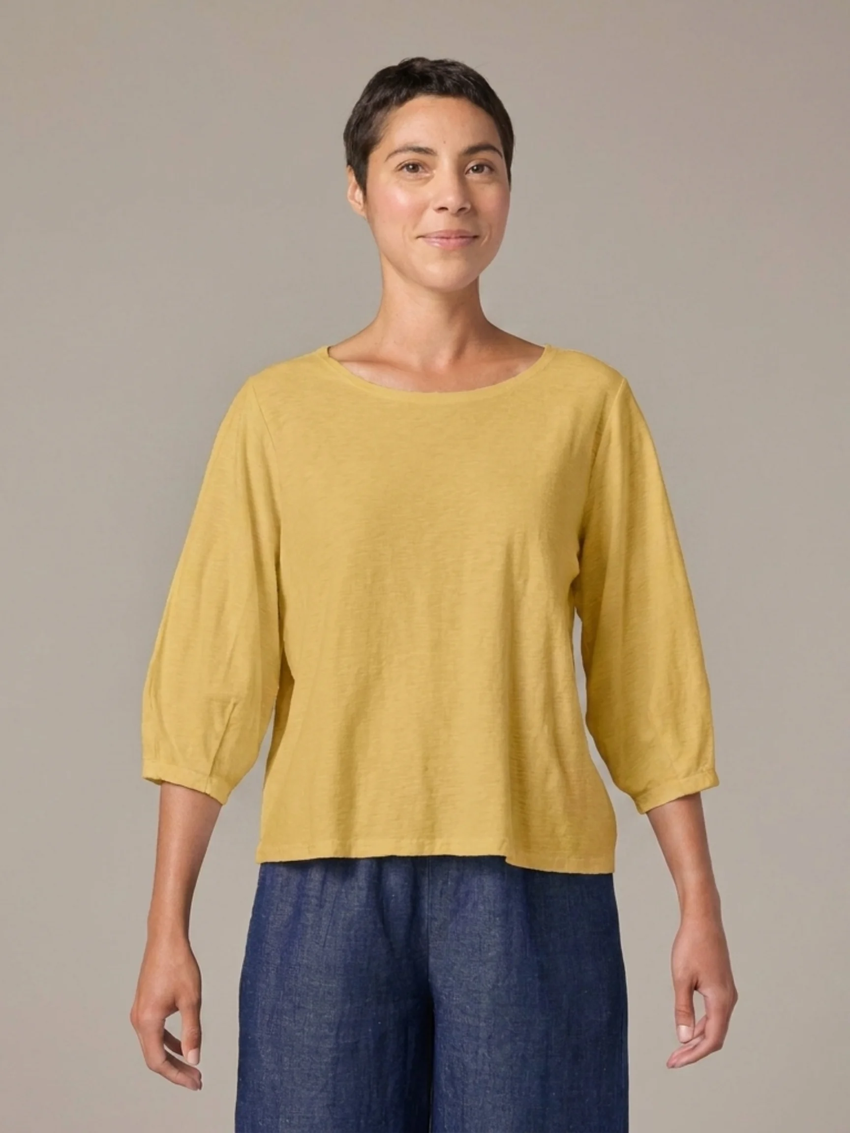 Lantern Slv Top in Sunburst
