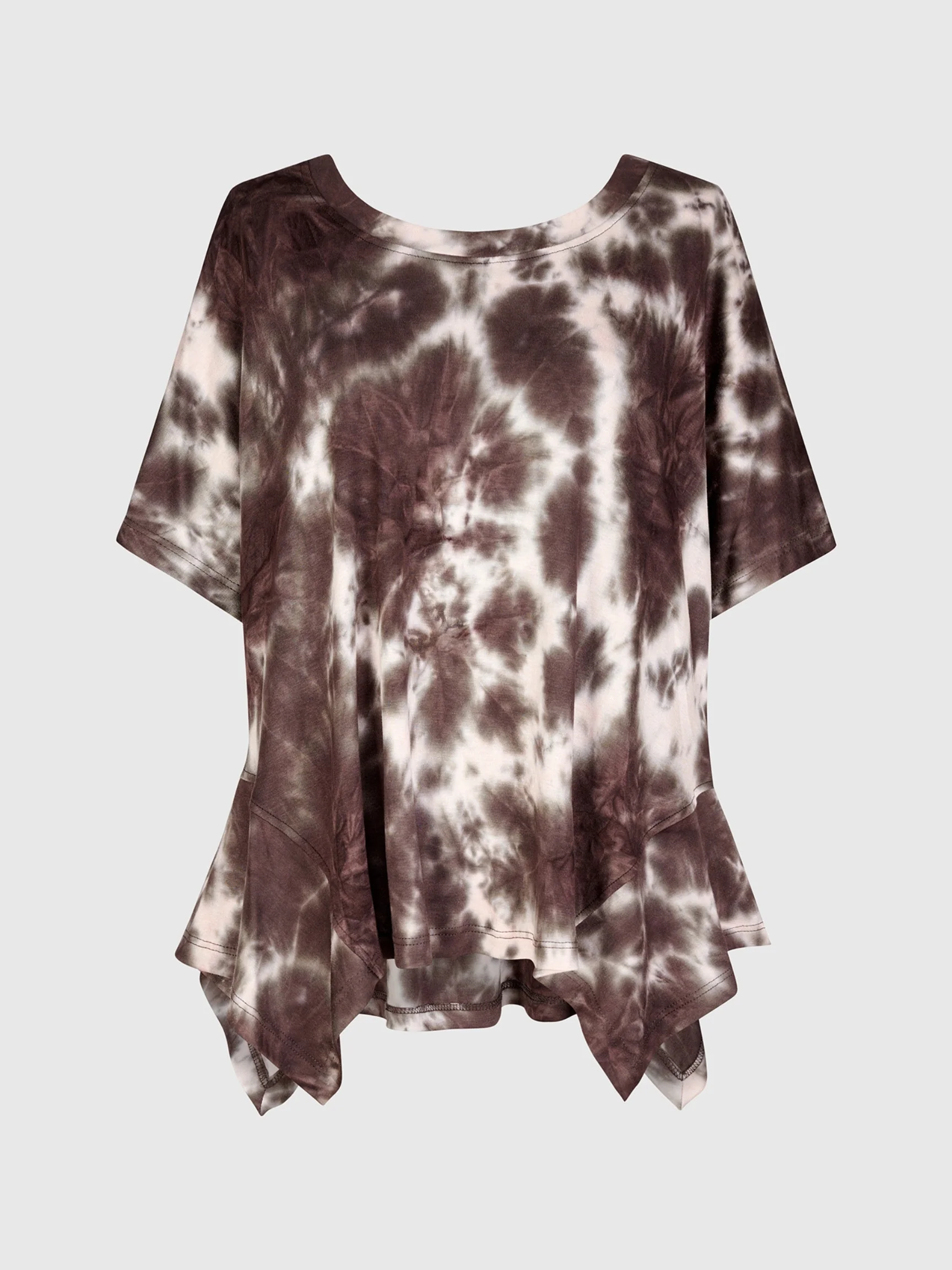 Latte Flounce Tee in Tie Dye