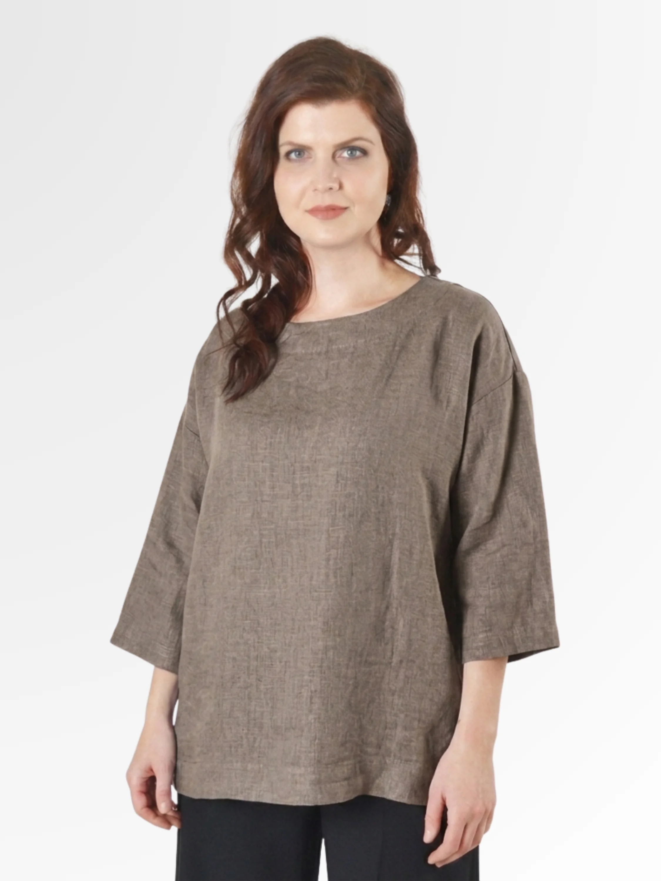 Light Linen Resort Shirt in Owl