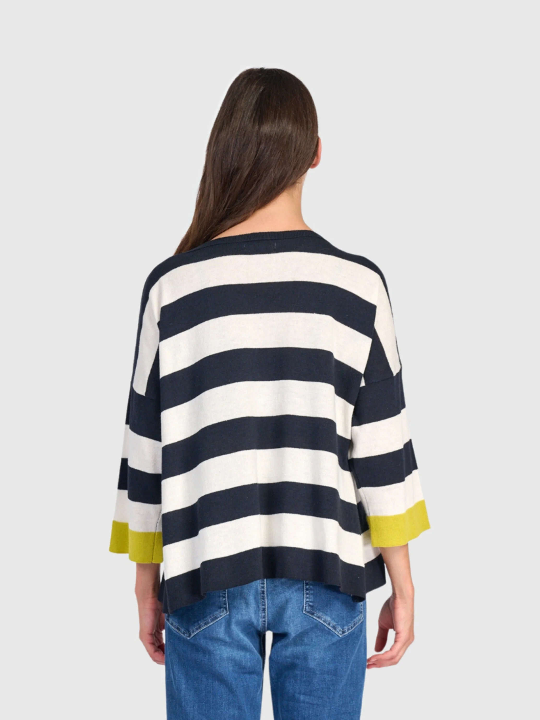Lime Stripes Sweater in Lime