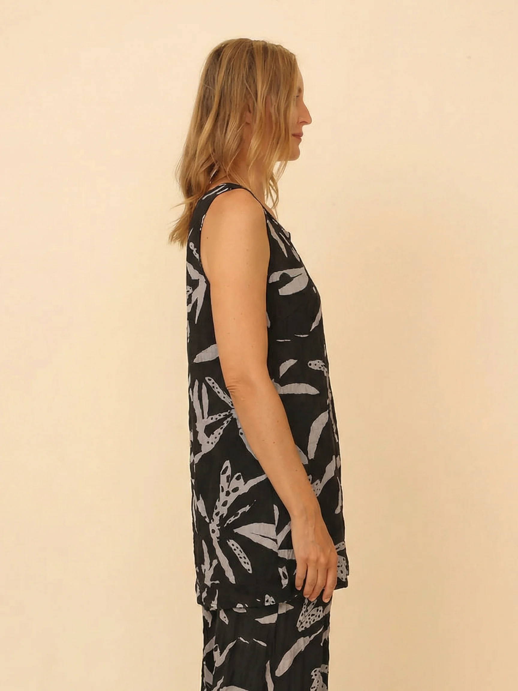 Liz Tank in Black Print