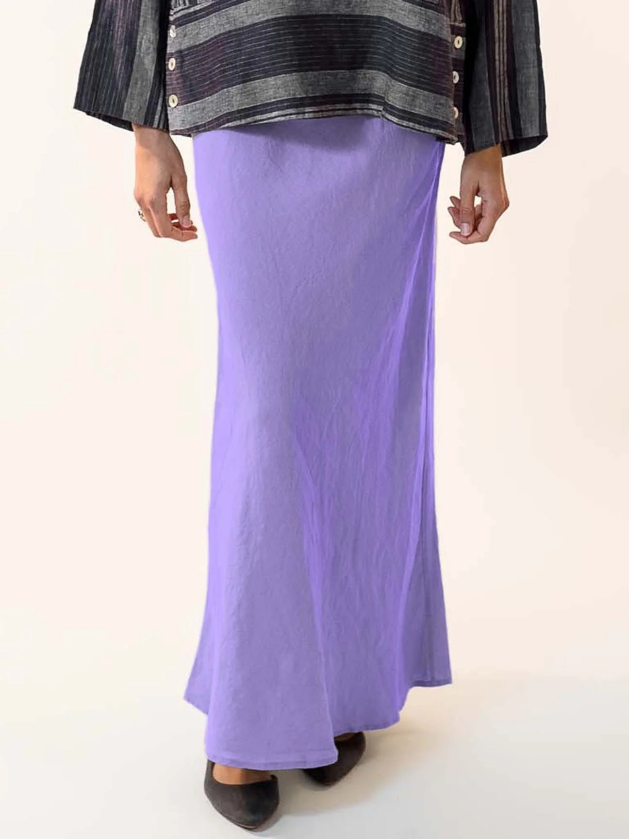 Long Bias Skirt in Allium