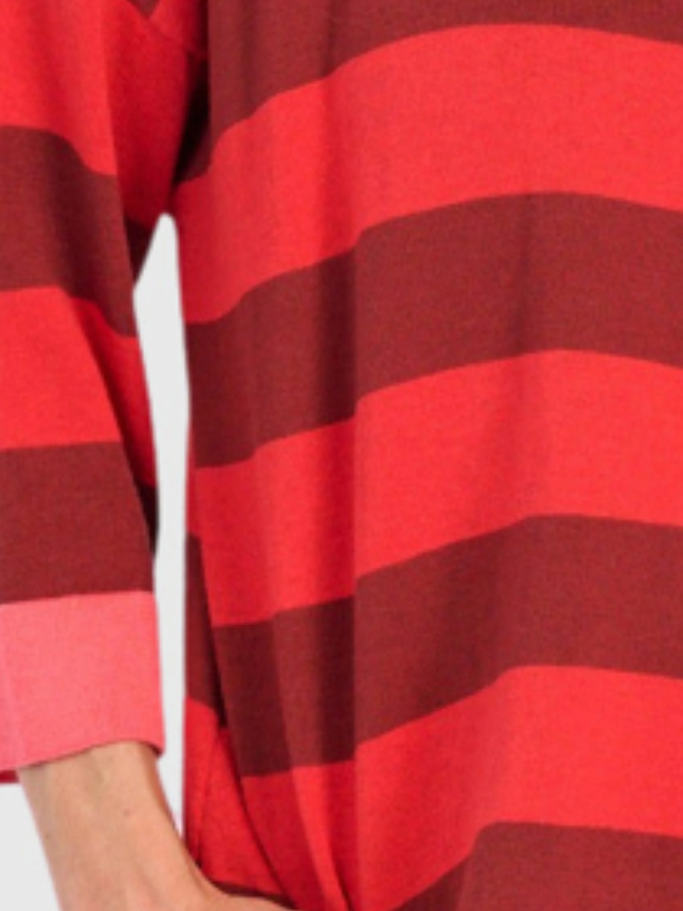 Loose Stripe Sweater in Red
