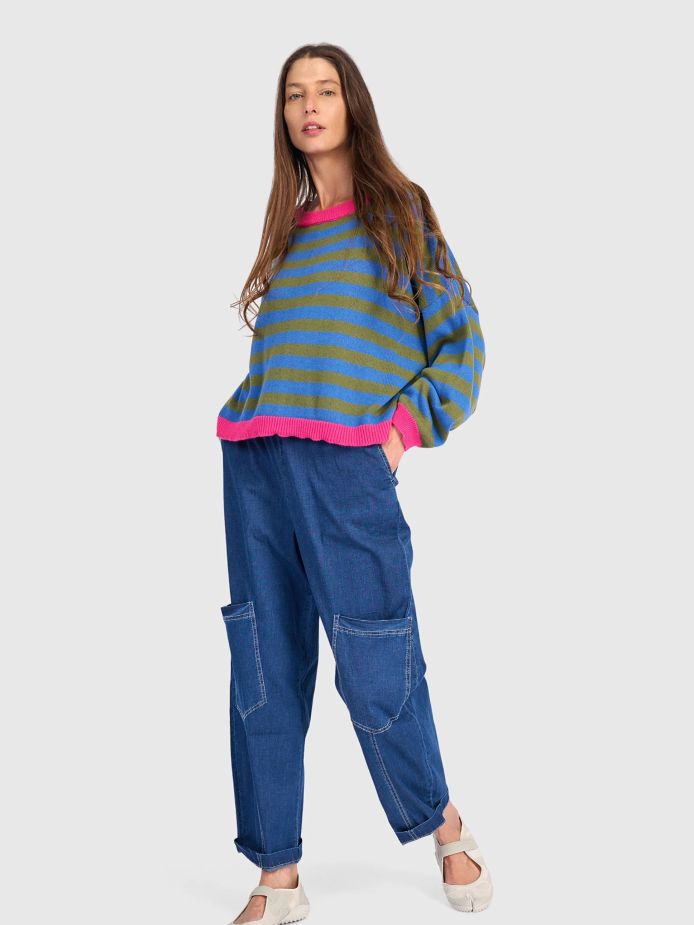 Loose Sweater in Indigo